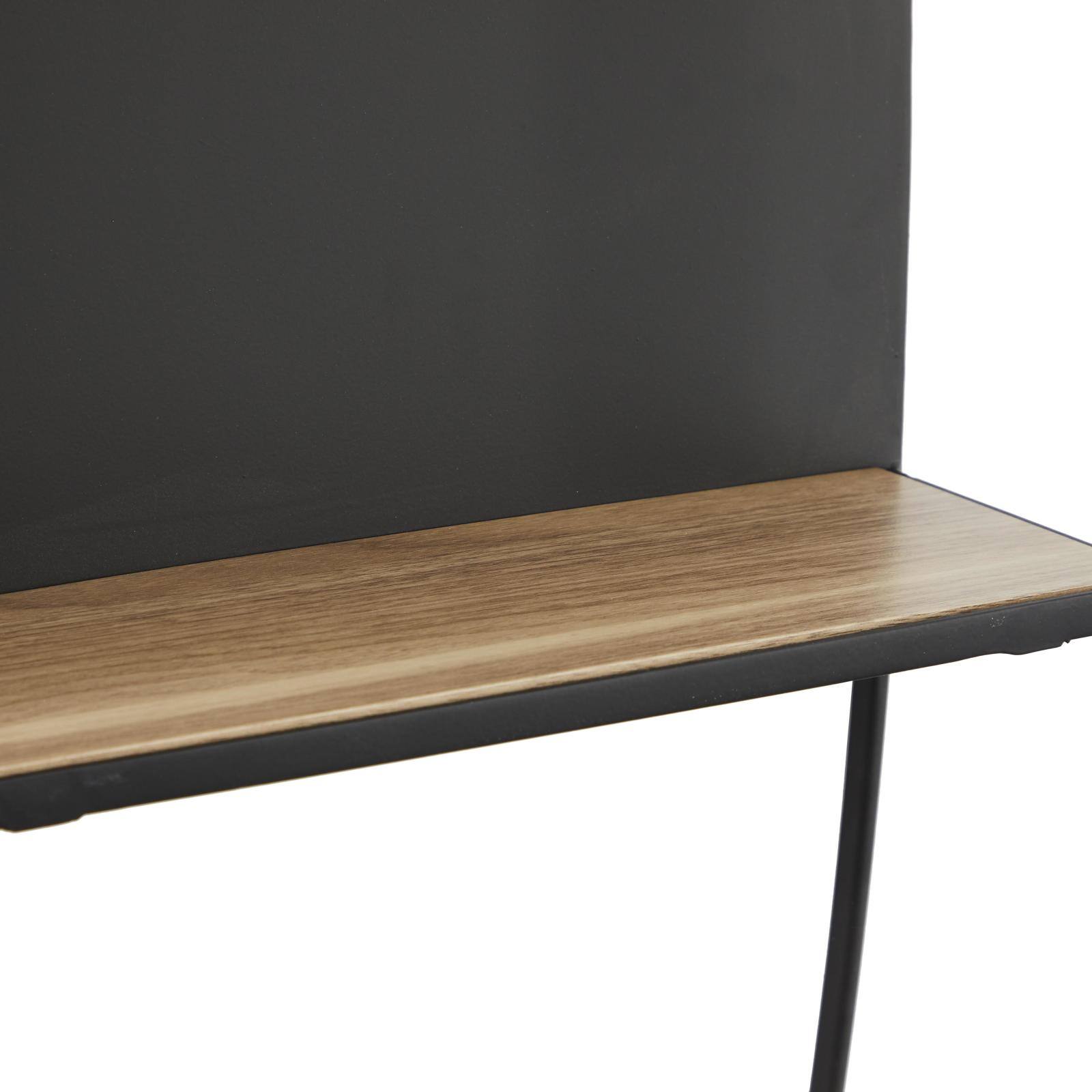40&#x22; Black Contemporary Metal Wall Shelf
