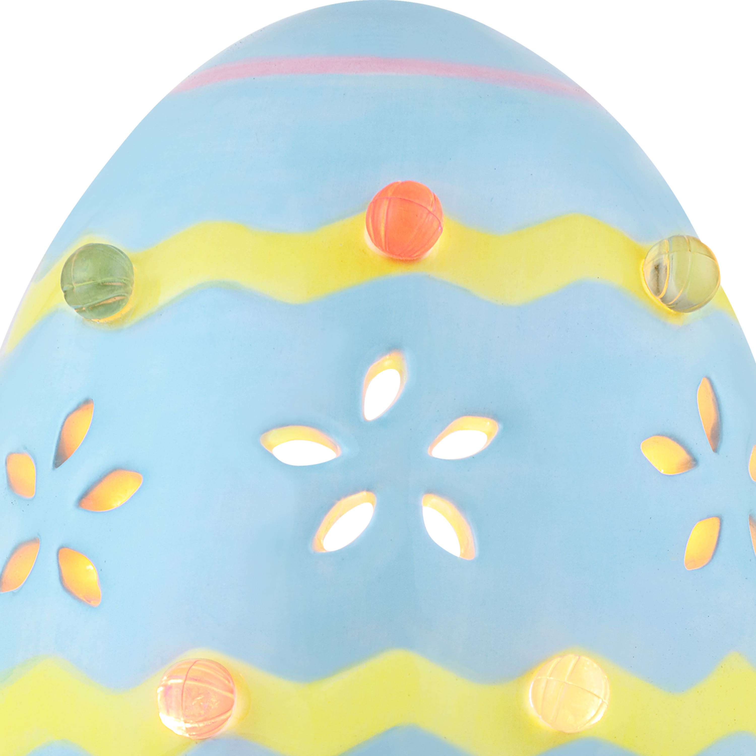 Mr. Cottontail Blue Ceramic Easter Egg Nightlight