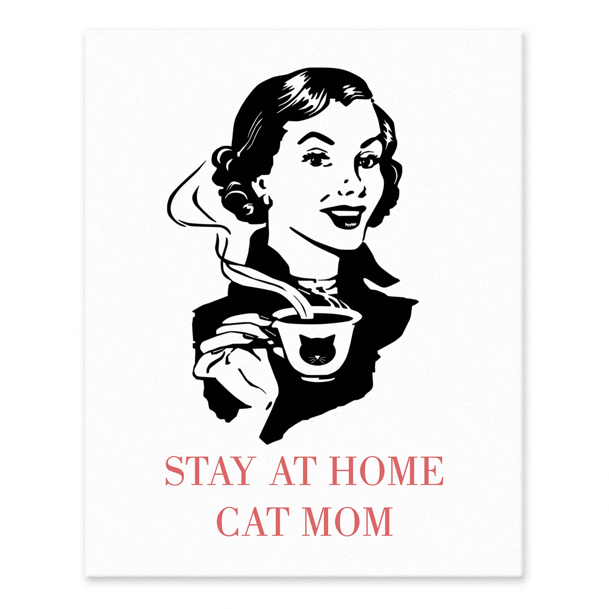 Stay At Home Cat Mom Tabletop Canvas