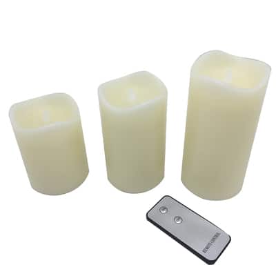 LED Flame Pillar Candle Set by Ashland® image