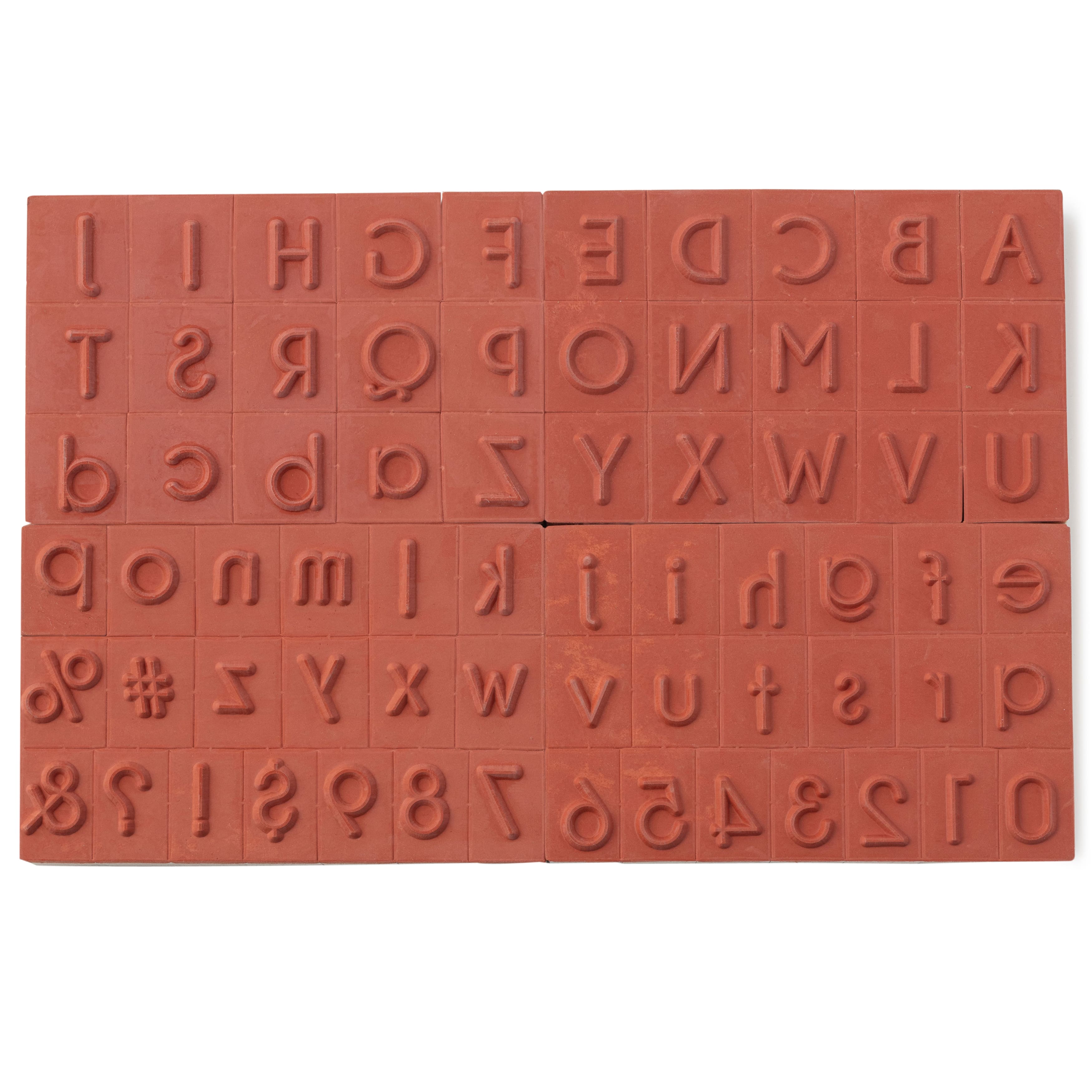 6 Pack: Modern Alphabet Wood Stamp Set by Recollections™