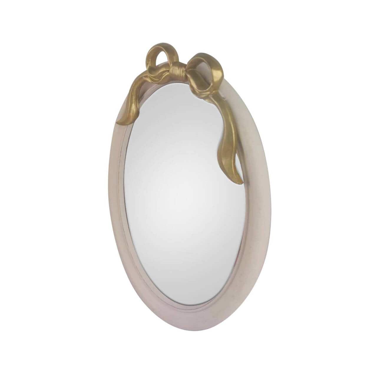 14.25&#x22; Framed Oval Wall Mirror with Gold Bow by Ashland&#xAE;