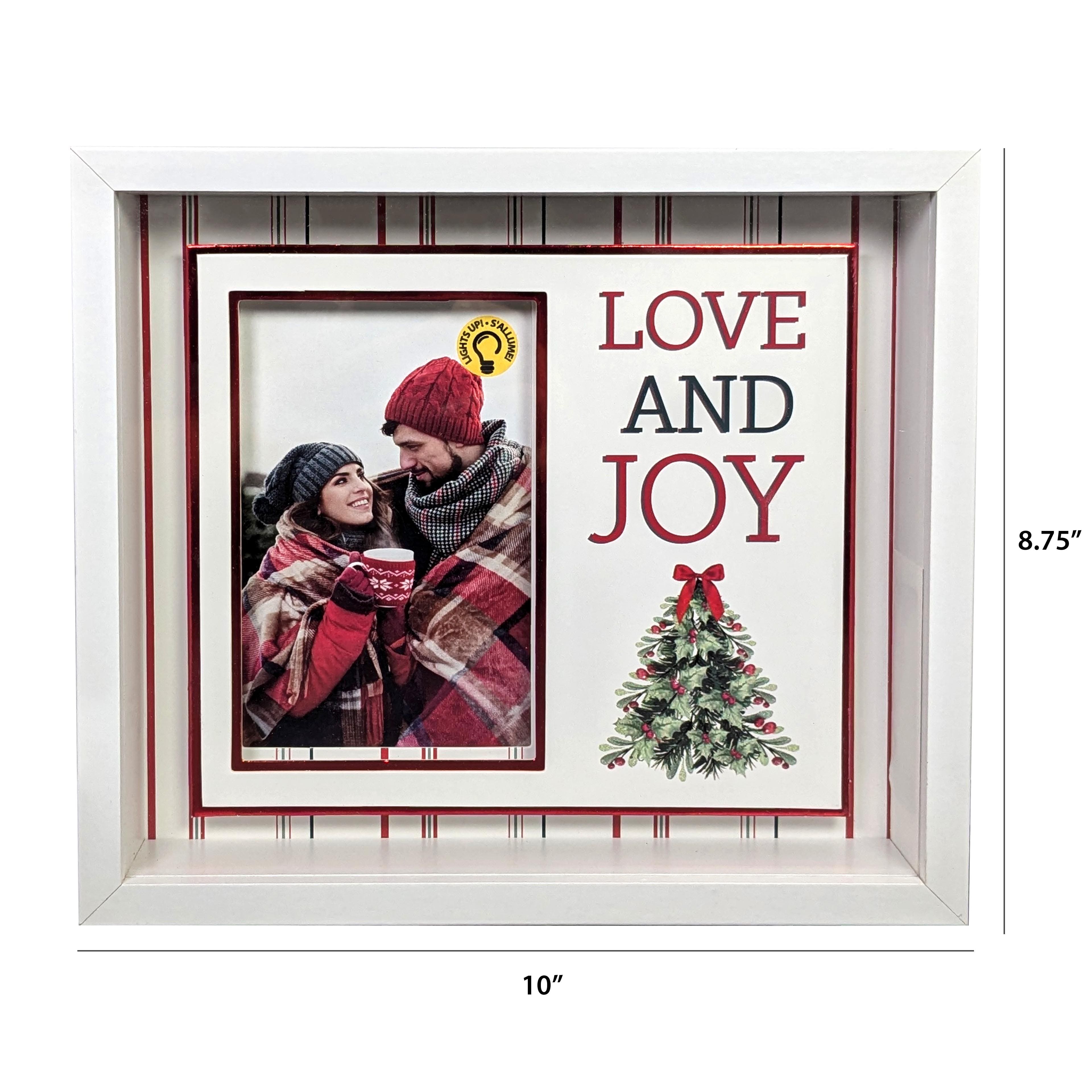 4&#x22; x 6&#x22; LED Love &#x26; Joy Tabletop Frame by Studio D&#xE9;cor&#xAE;