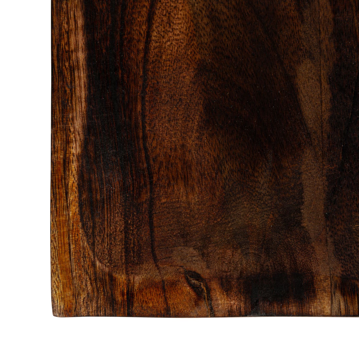 15&#x22; Burnt Finish Hand-Carved Mango Wood Tray
