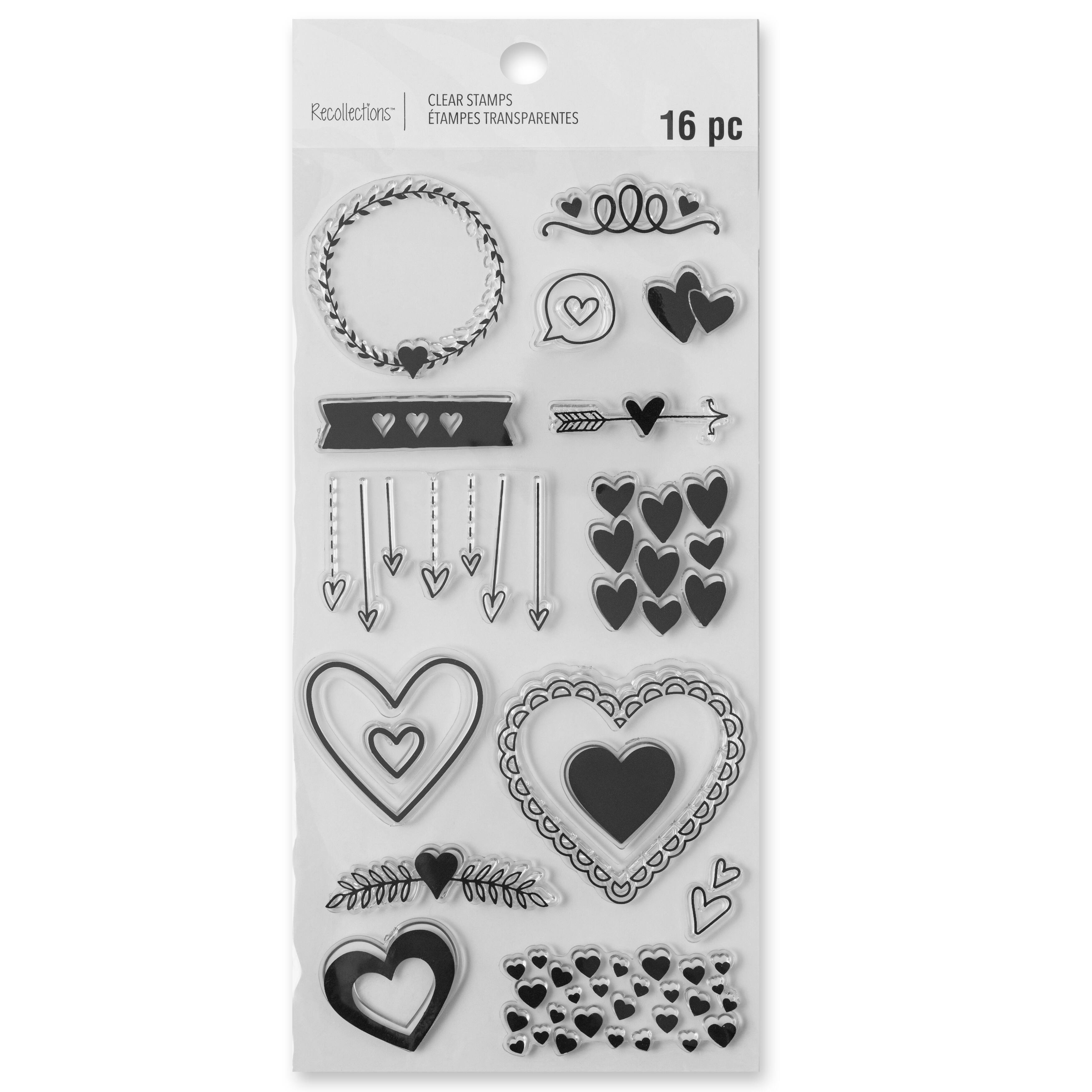 6 Pack: Hearts Clear Stamp Set by Recollections™