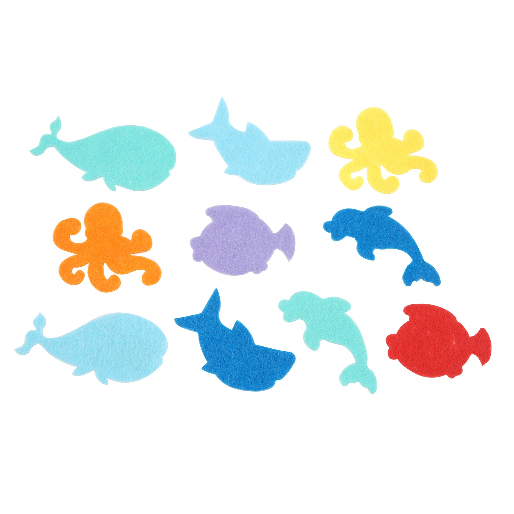 12 Packs: 50 ct. (600 total) Felt Sea Animals Shapes Scrap Pack by Creatology&#x2122;