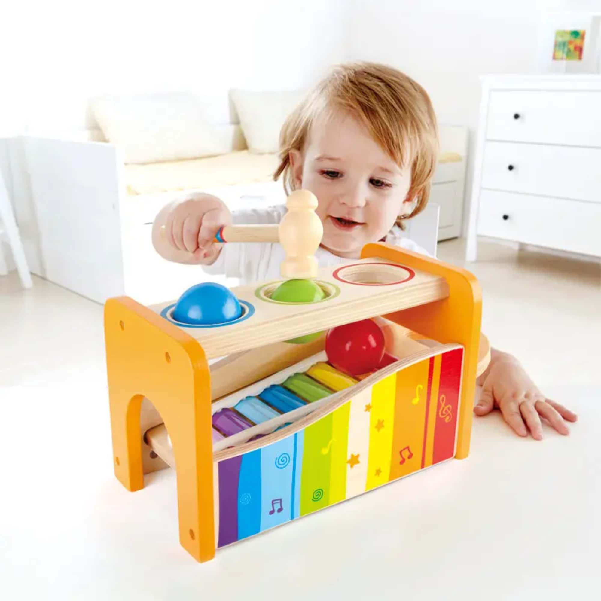 Hape Pound & Tap Bench with Slide-Out Xylophone