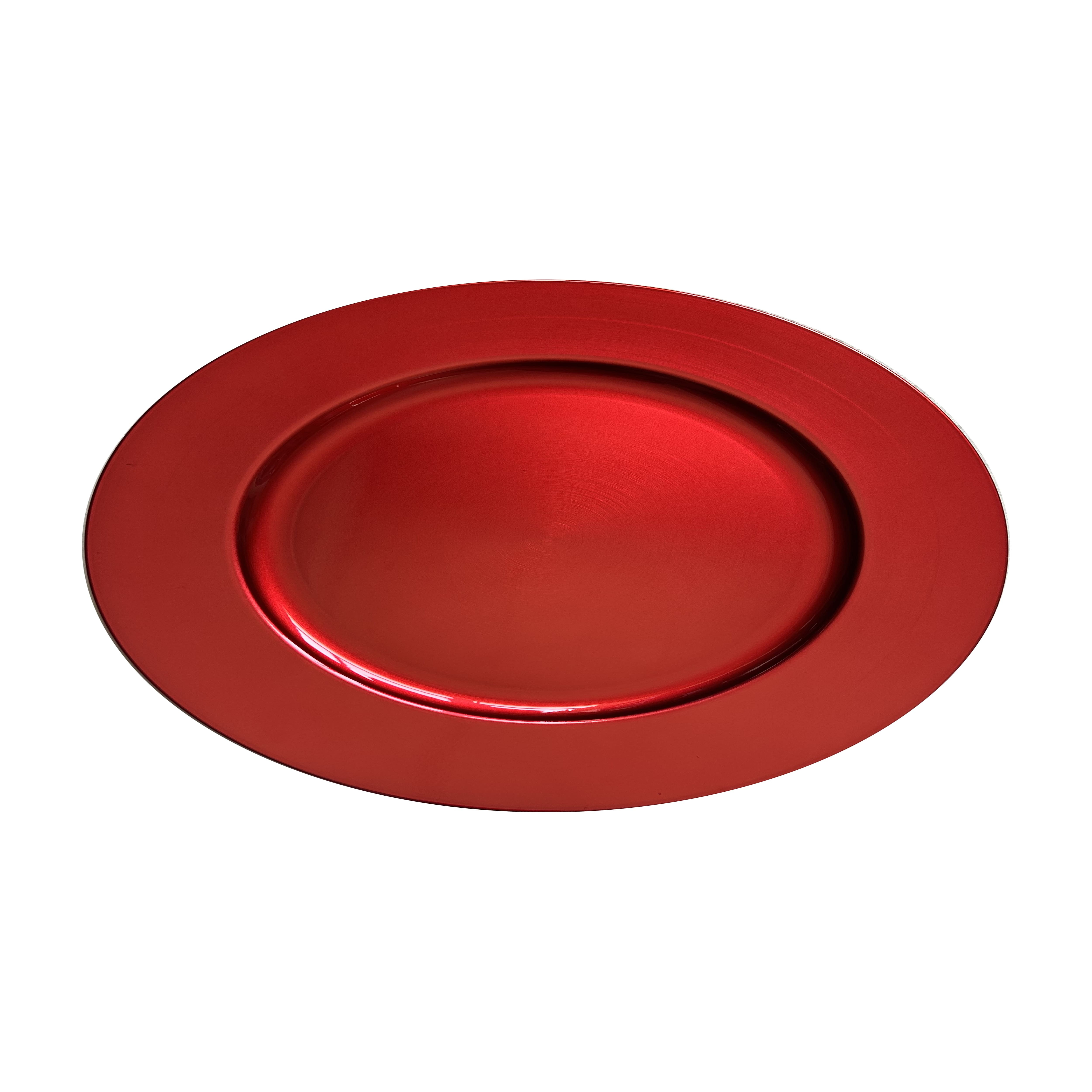 13&#x22; Red Decorative Charger Plates, 6ct. by Ashland&#xAE;