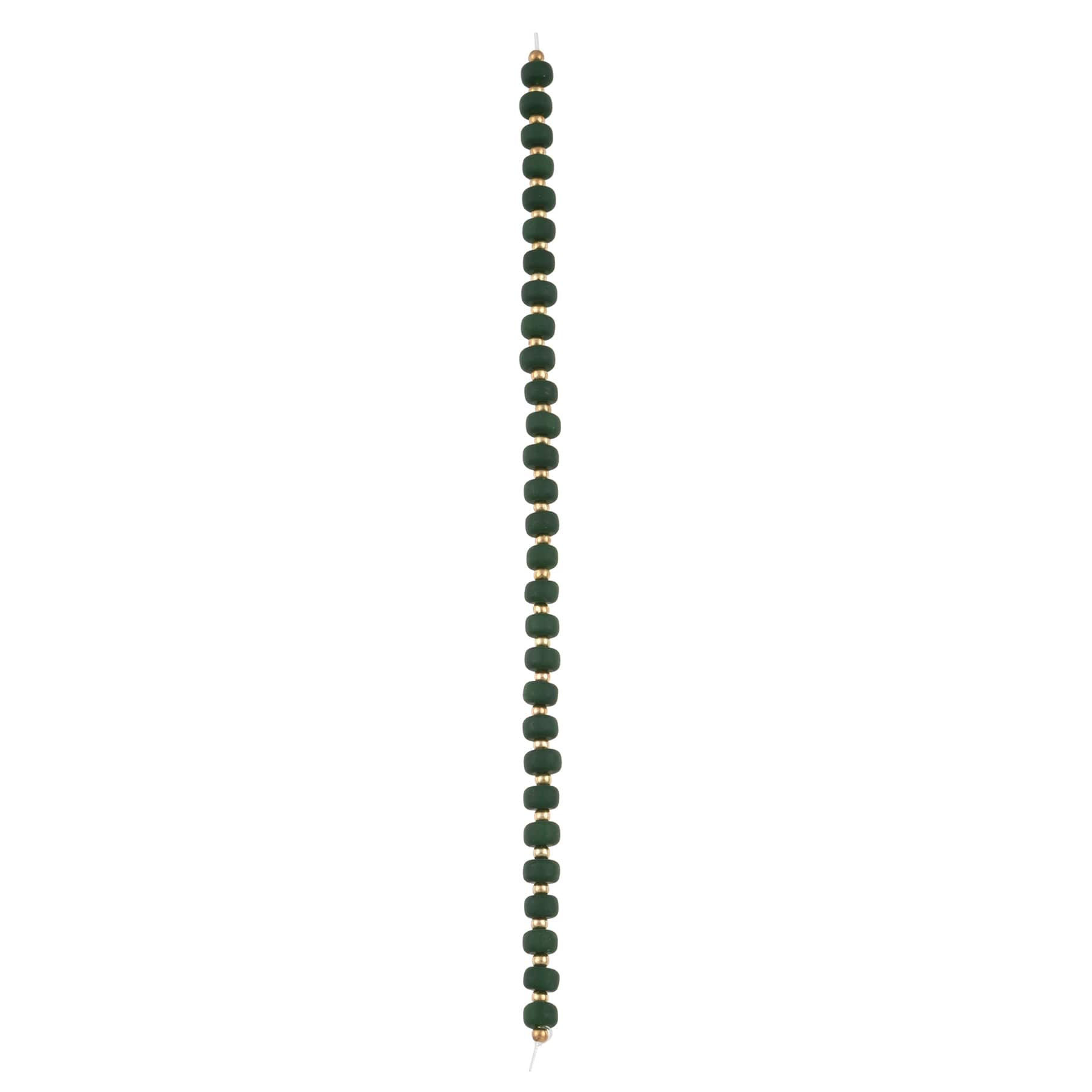 Green Matte Glass Rondelle Beads, 5.5mm by Bead Landing&#x2122;