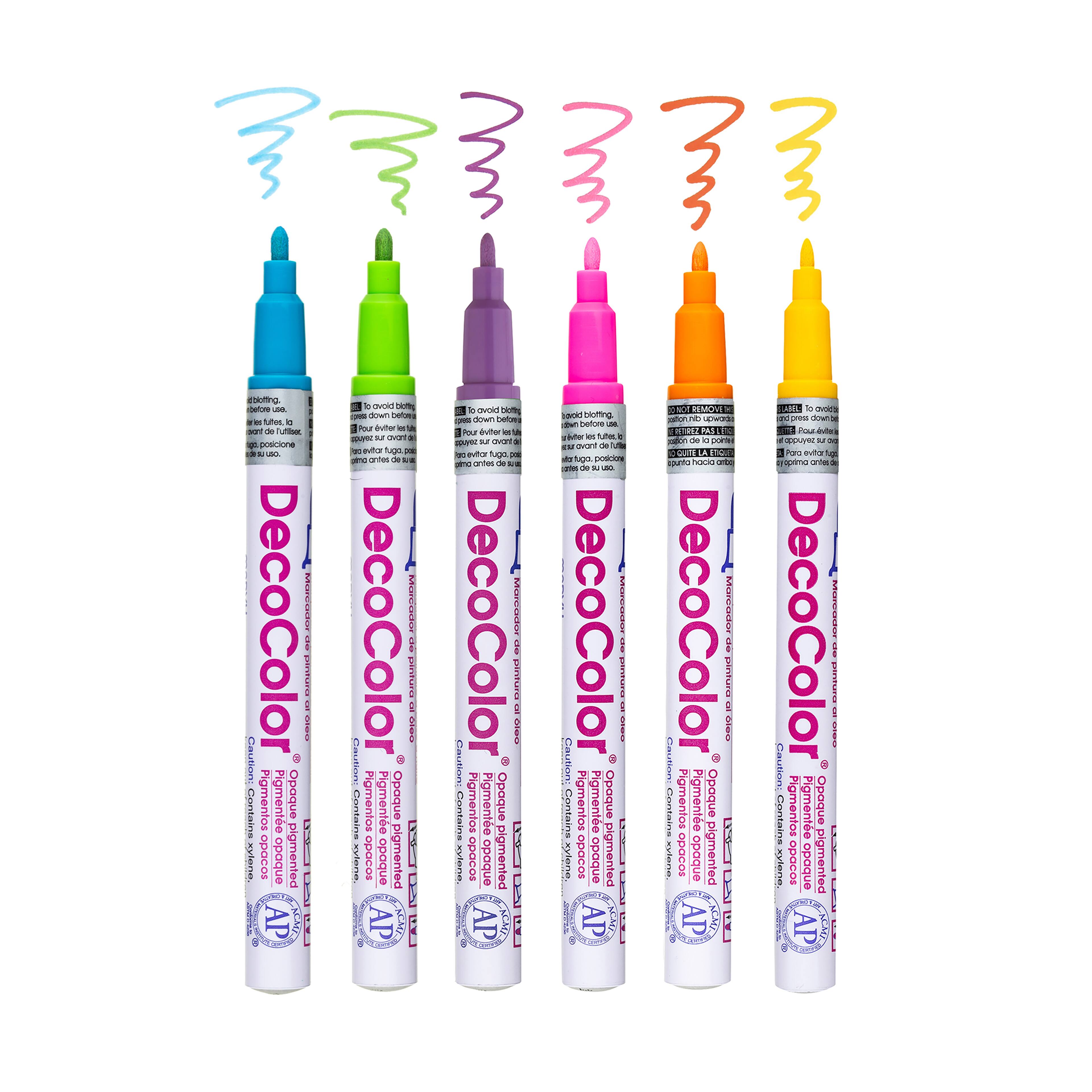 Deco Color&#x2122; Hot Colors Fine Point Paint Marker Set