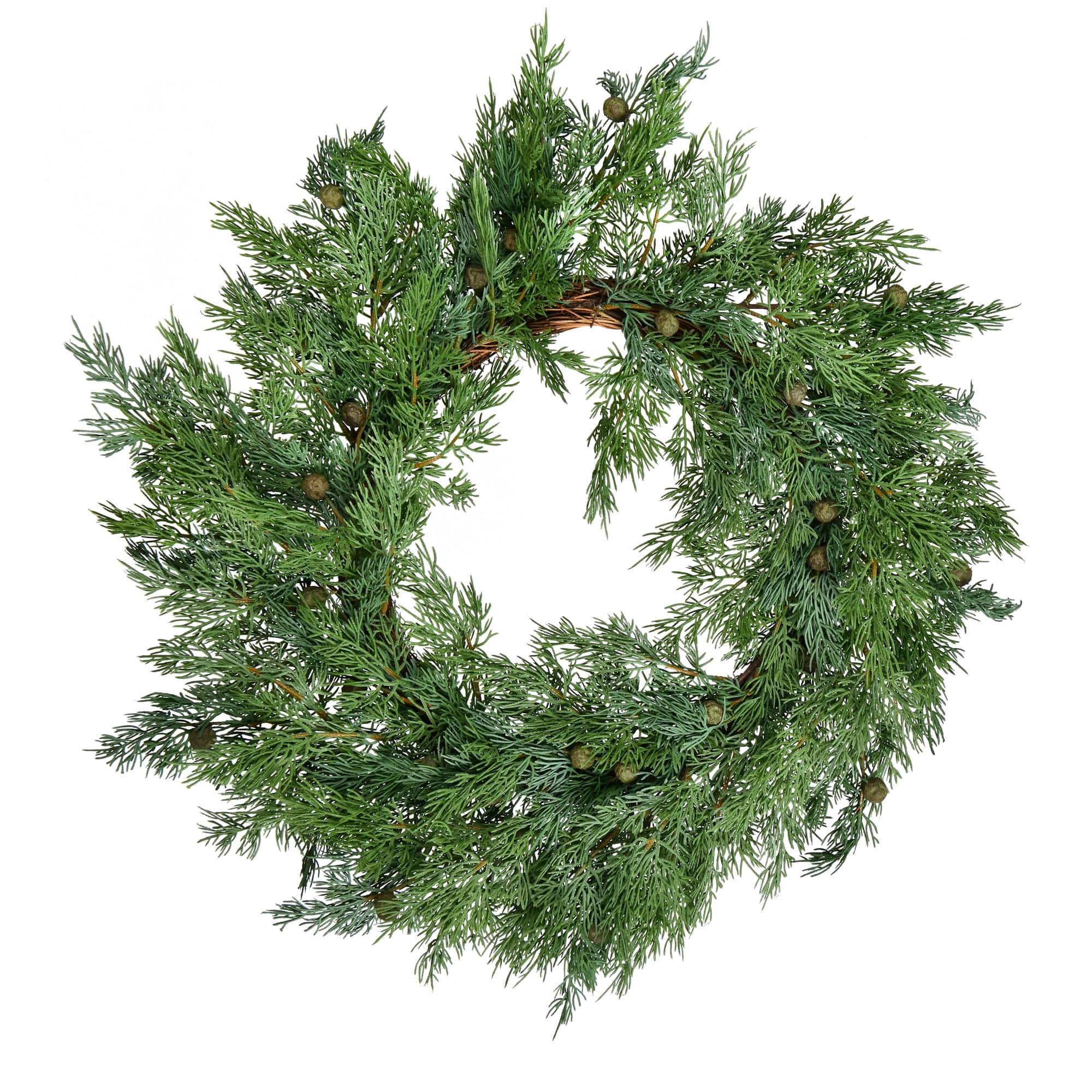 23" Unlit Green Stovall Cedar Pine Artificial Christmas Wreath Michaels