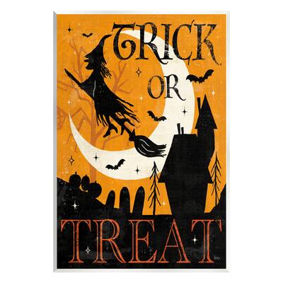 Stupell Industries Trick Or Treat Halloween Witch Wall Plaque | Michaels