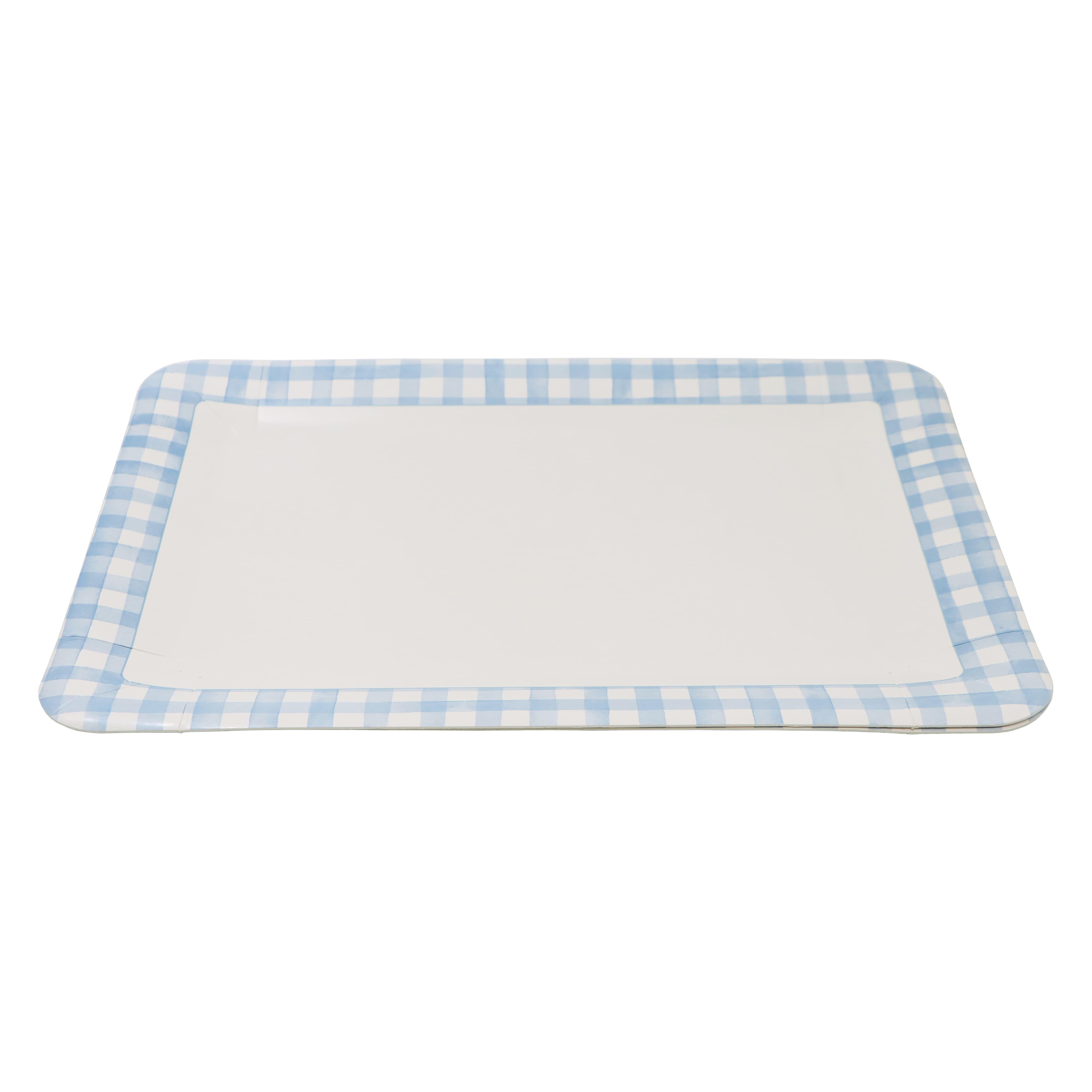 9" x 13" Blue & White Gingham Paper Trays, 2ct. by Celebrate It™