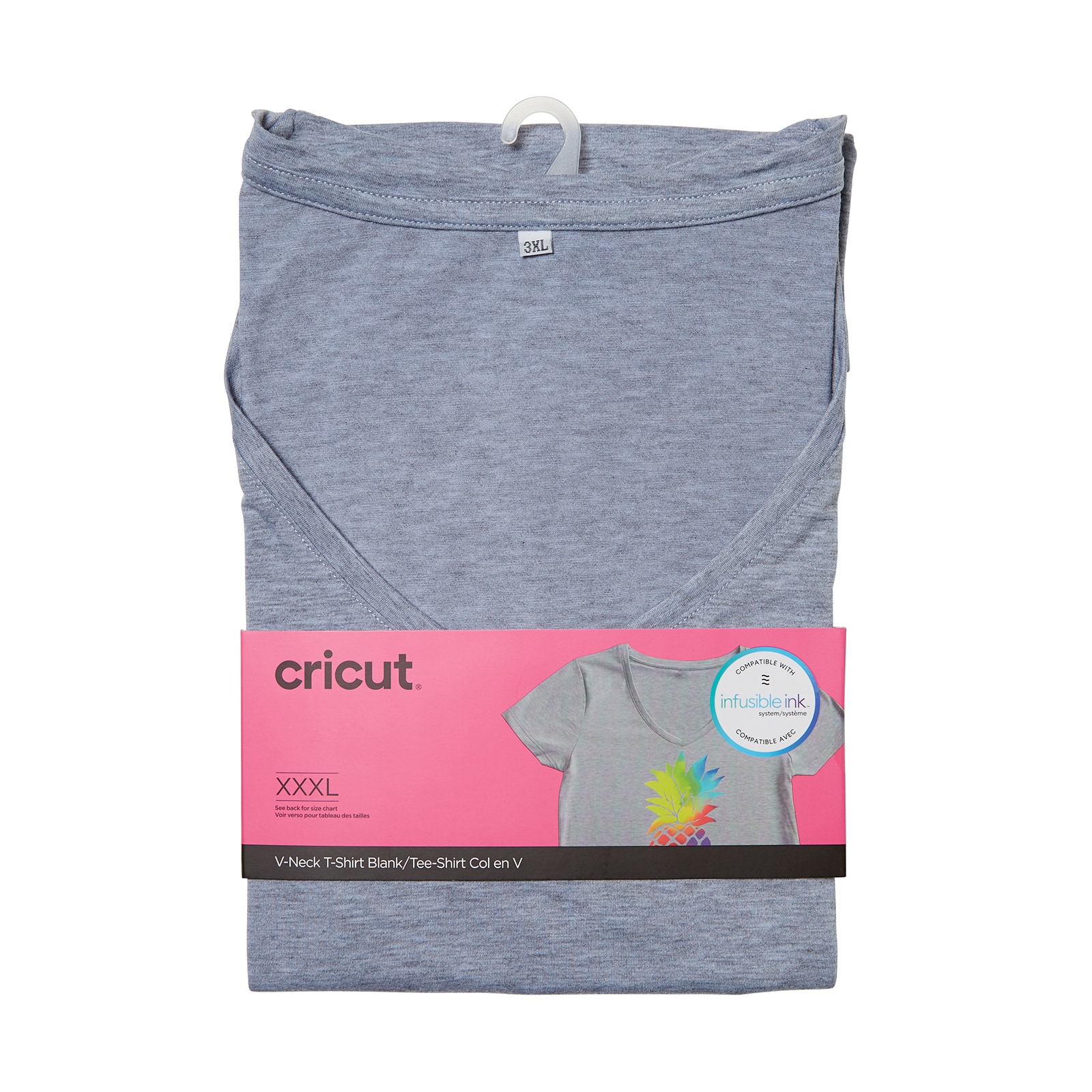 Cricut® Gray Women's Fitted V-Neck T-Shirt Blank | Michaels
