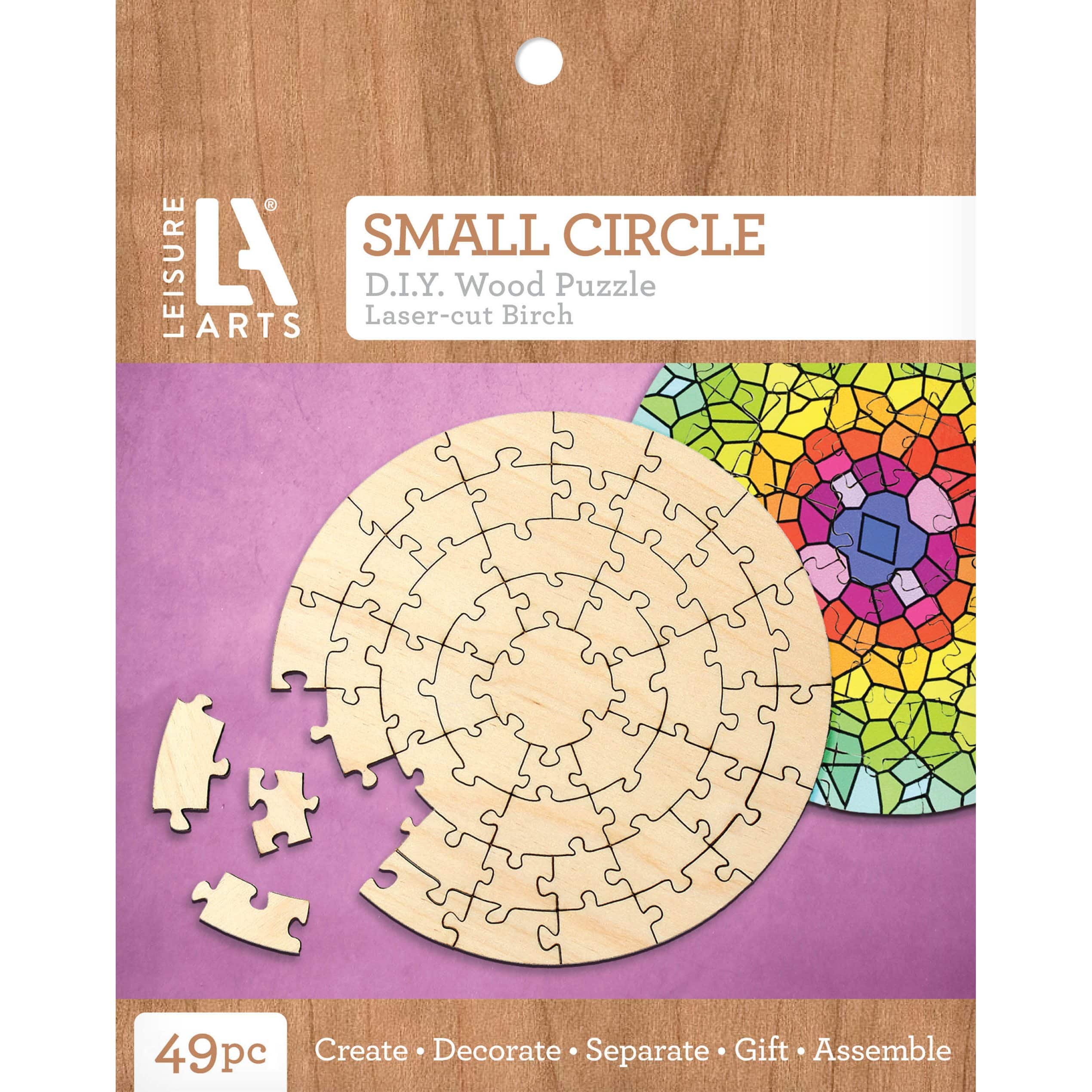 Leisure Arts&#xAE; Small Circle D.I.Y. Wood Puzzle