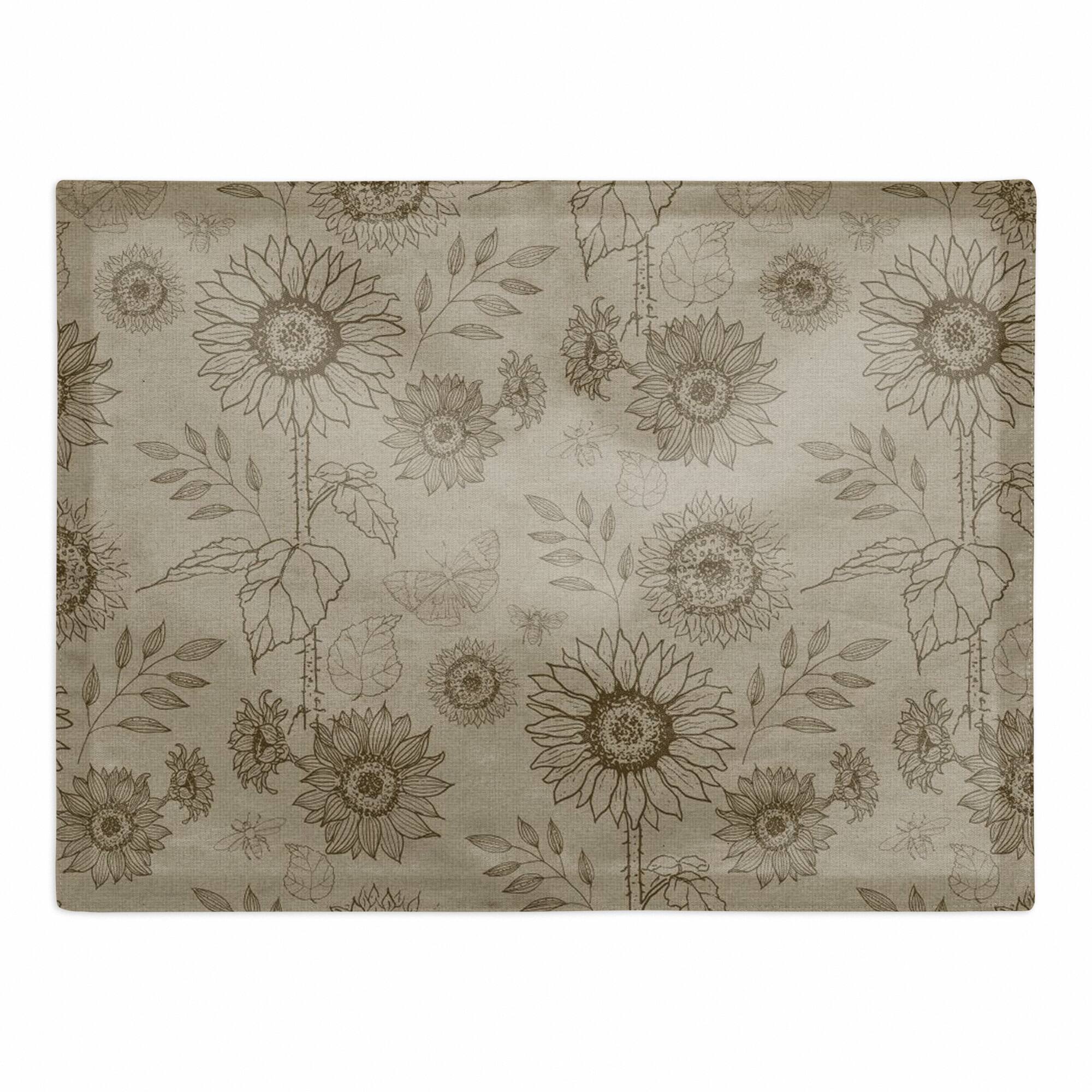 Sunflower Icons Cotton Twill Placemat