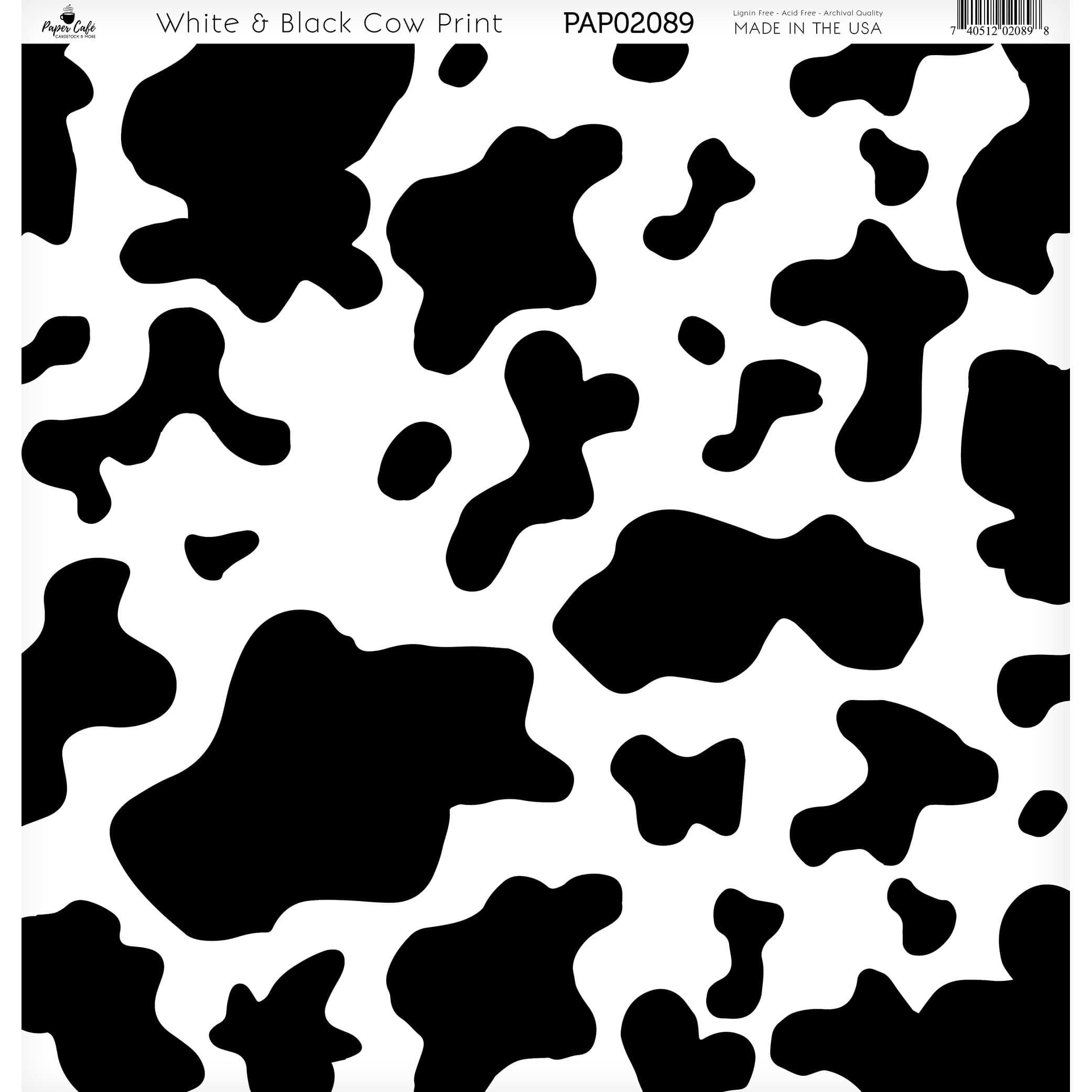 Paper Café White & Black Cow Print 12