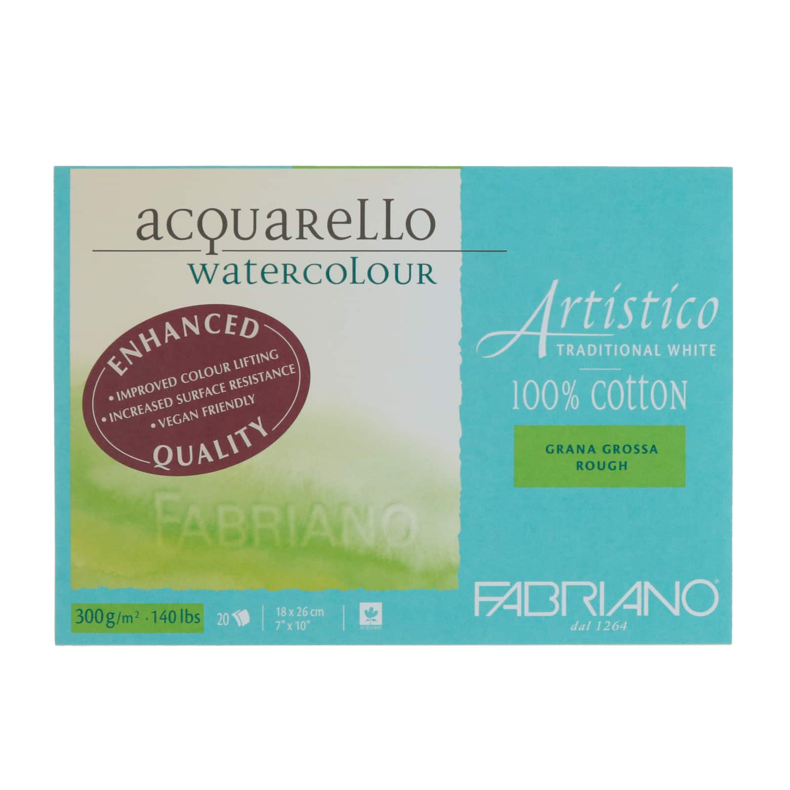 Fabriano Artistico Watercolor Rough Block - Traditional White