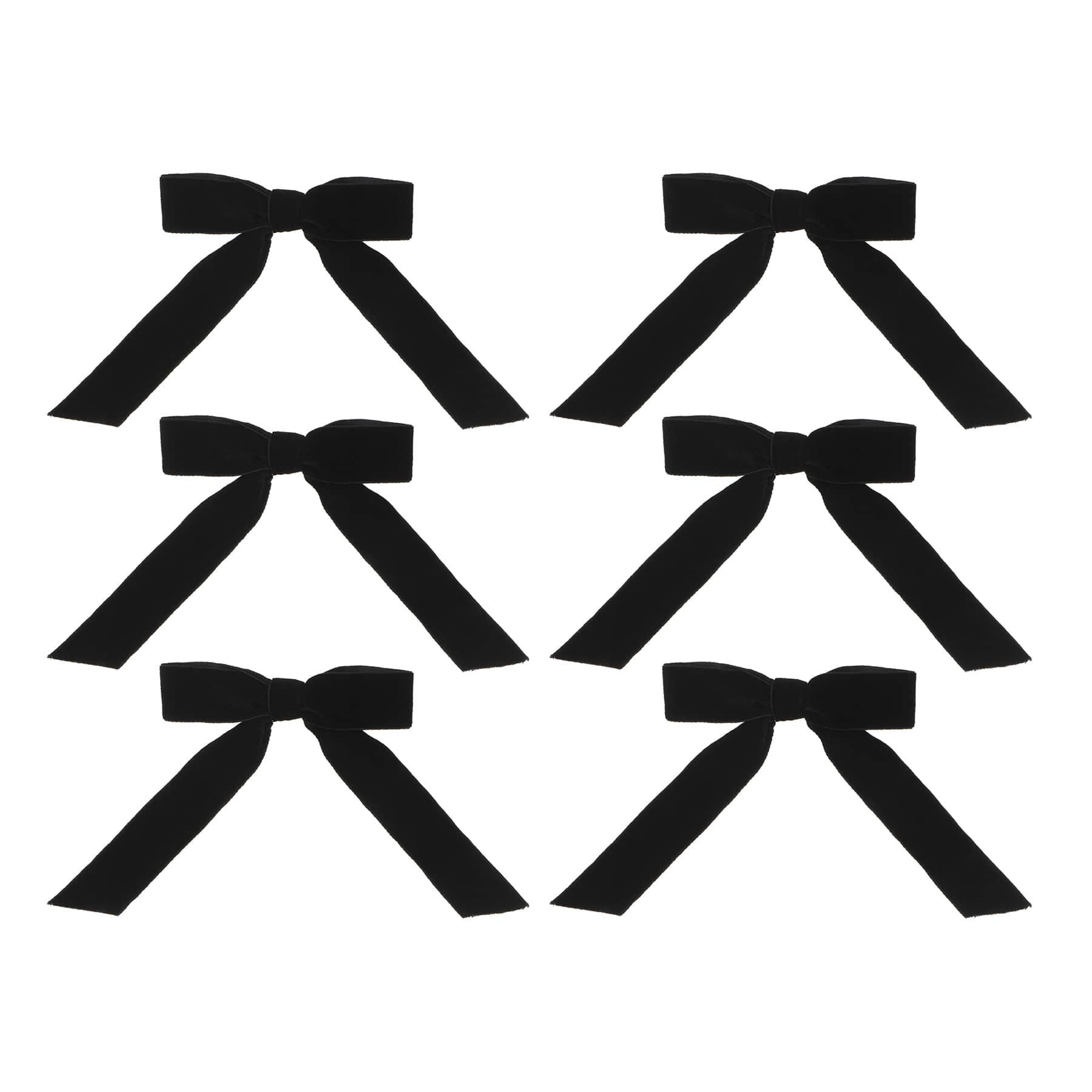 6&#x22; Velvet Tree Bows, 6ct. by Celebrate It&#xAE;