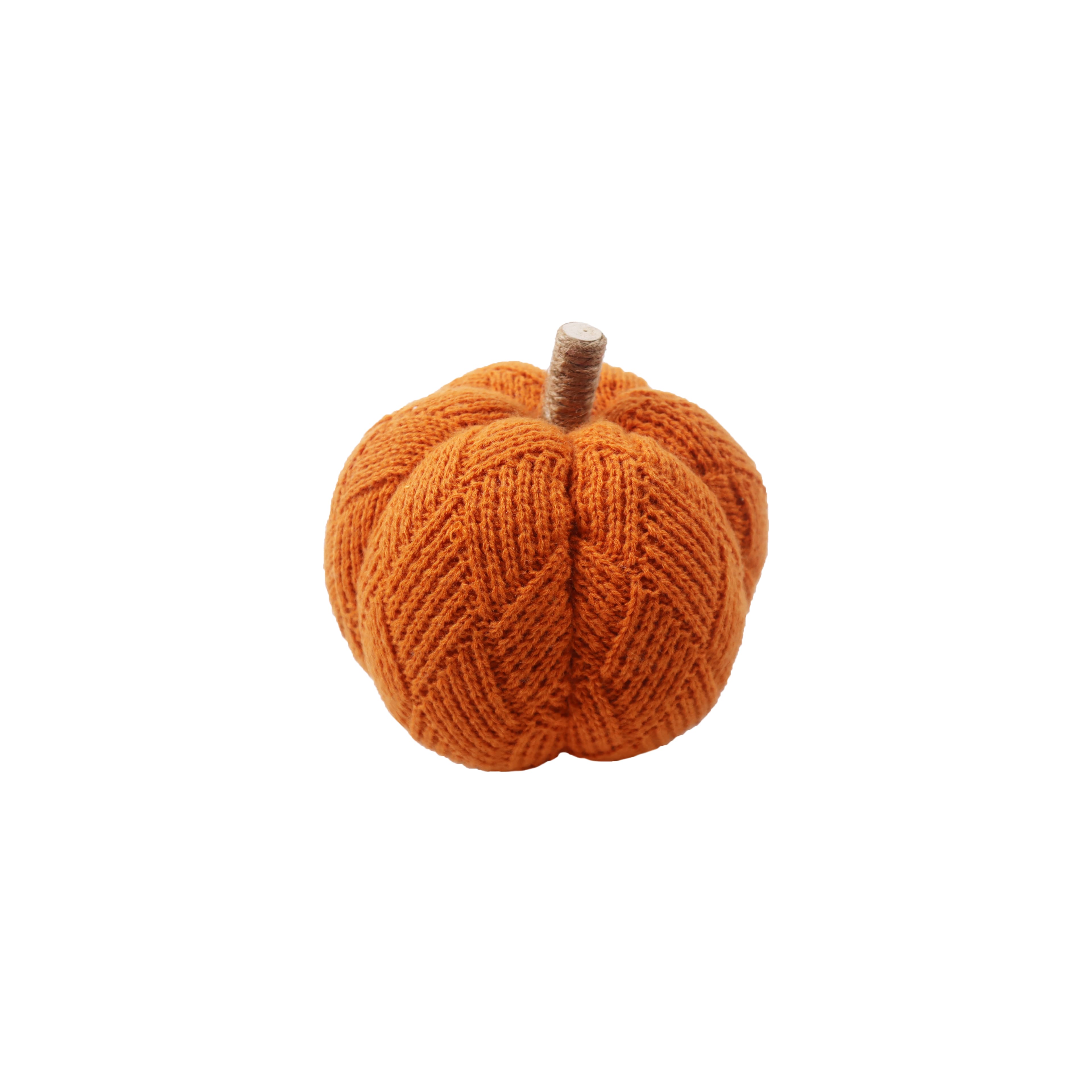 7.5&#x22; Soft Diamond Knit Pumpkin Tabletop D&#xE9;cor by Ashland&#xAE;