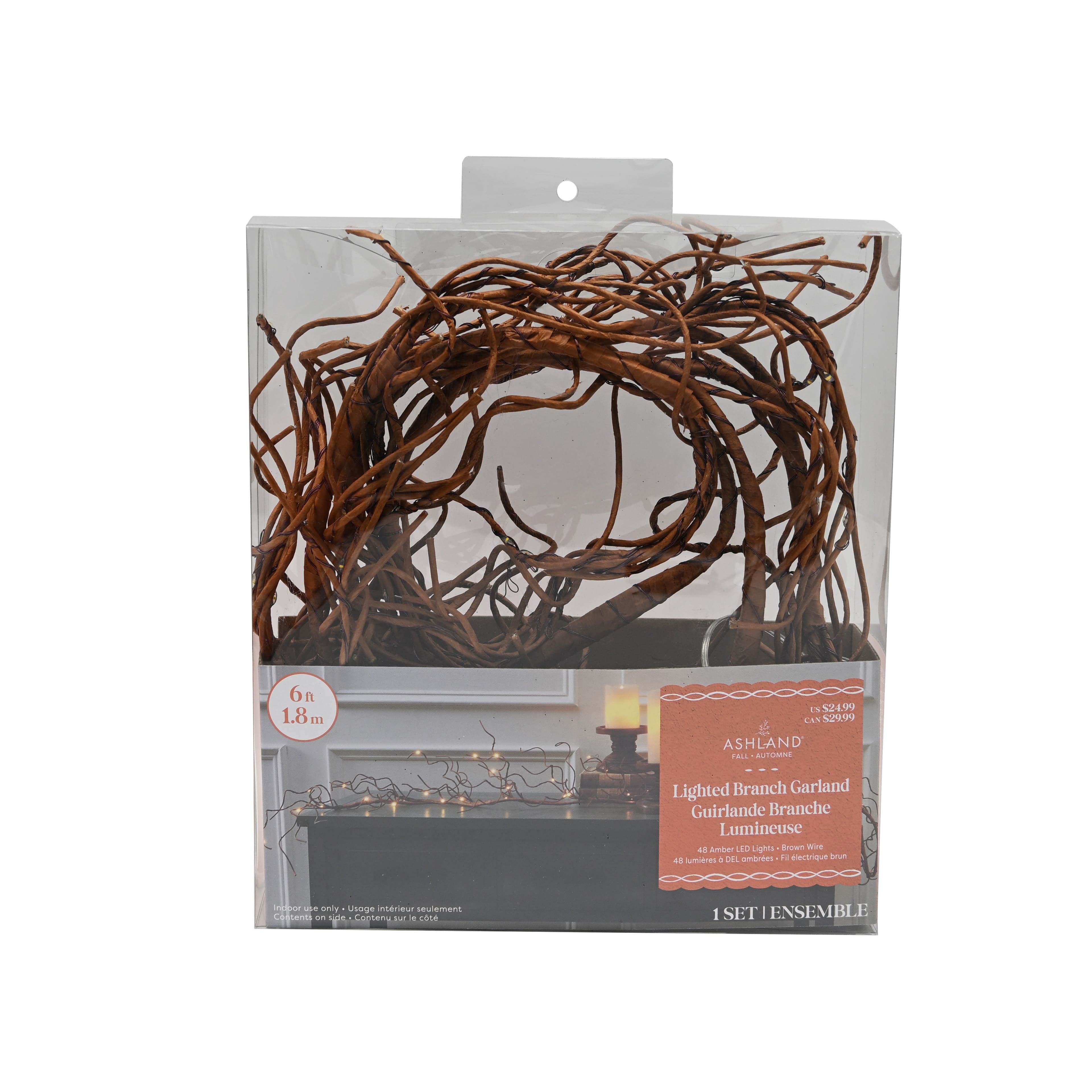 48ct. Warm White LED Lighted Branch Garland by Ashland&#xAE;