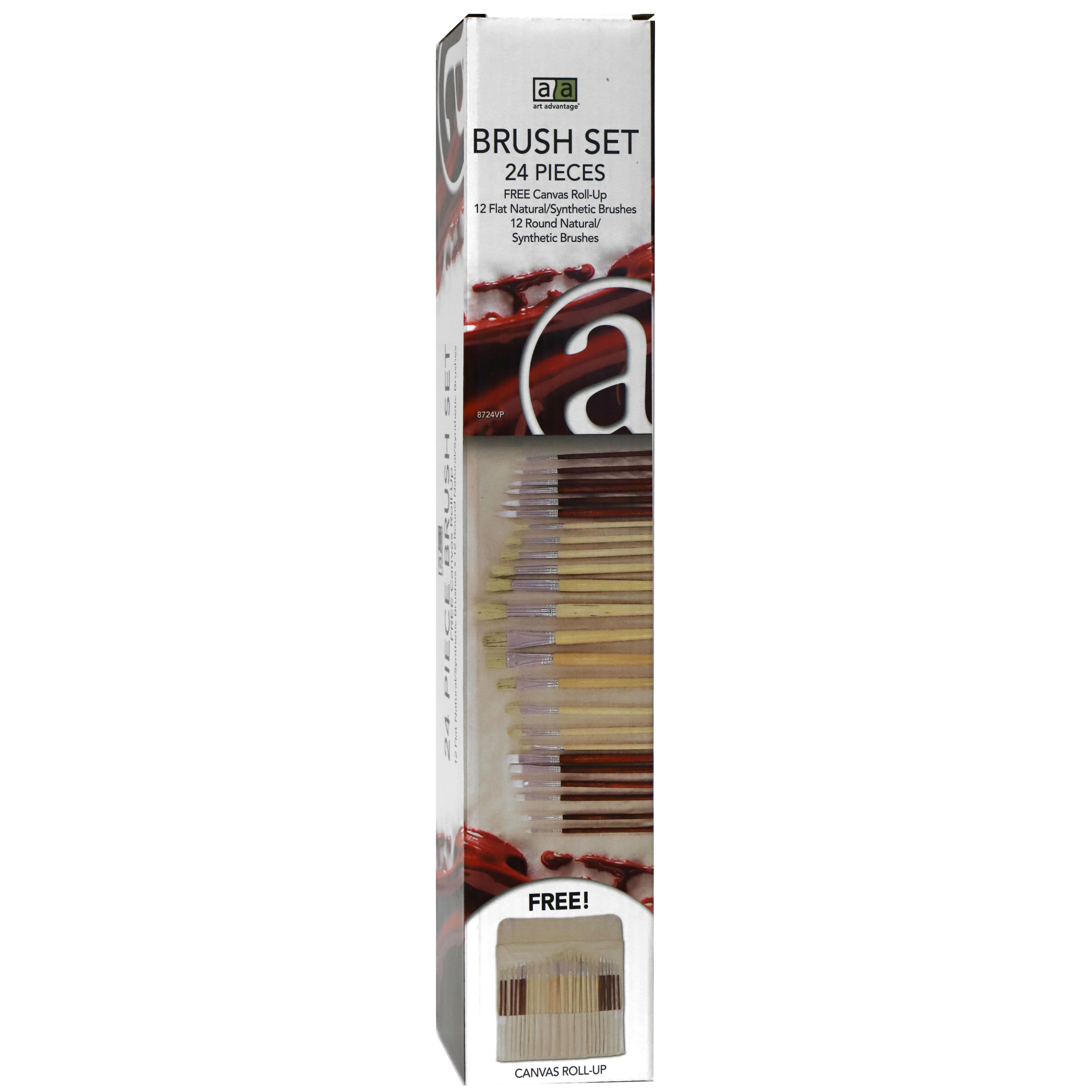Art Advantage® Oil & Acrylic 24 Piece Brush Set