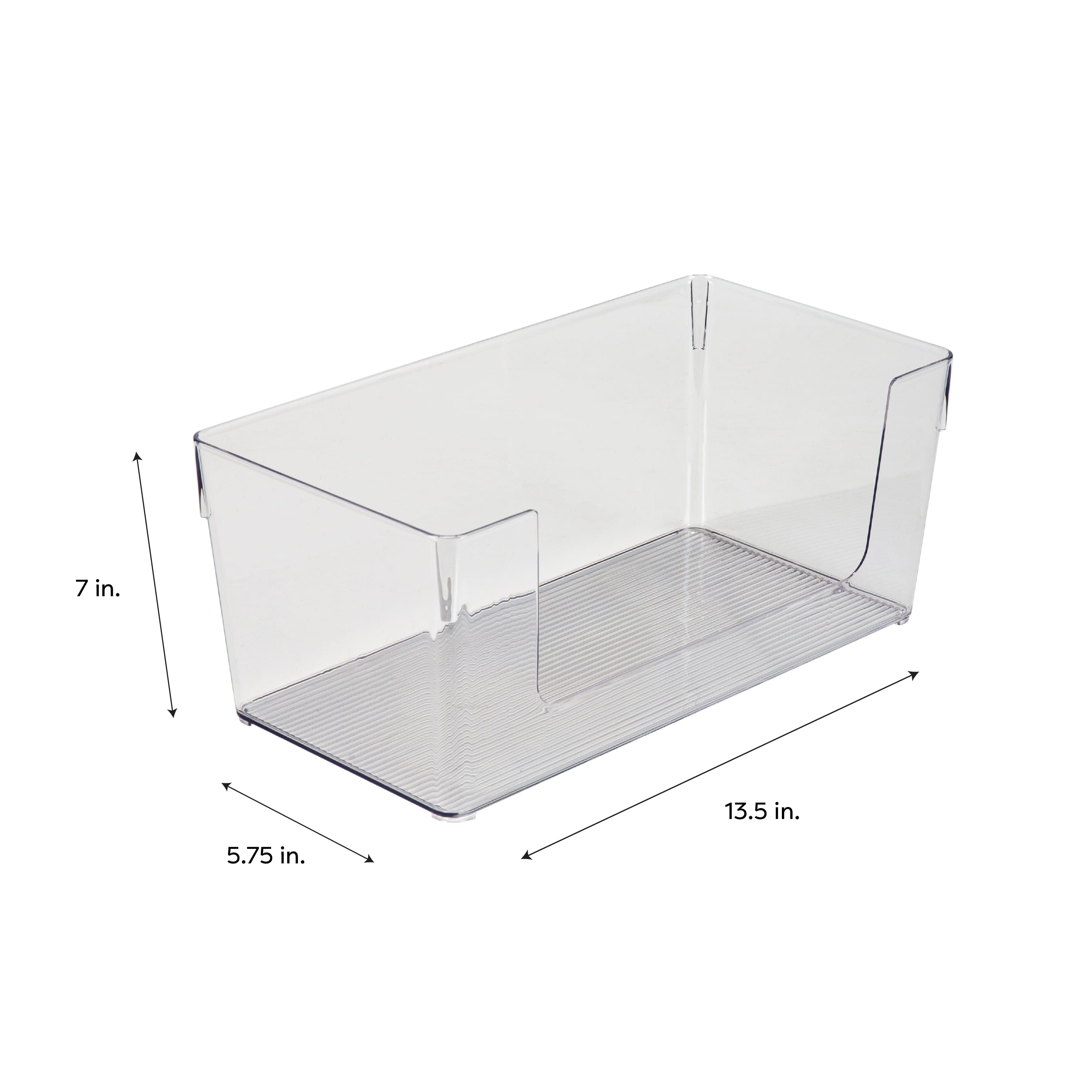 Simplify Open Front Clear Rectangular Organizer