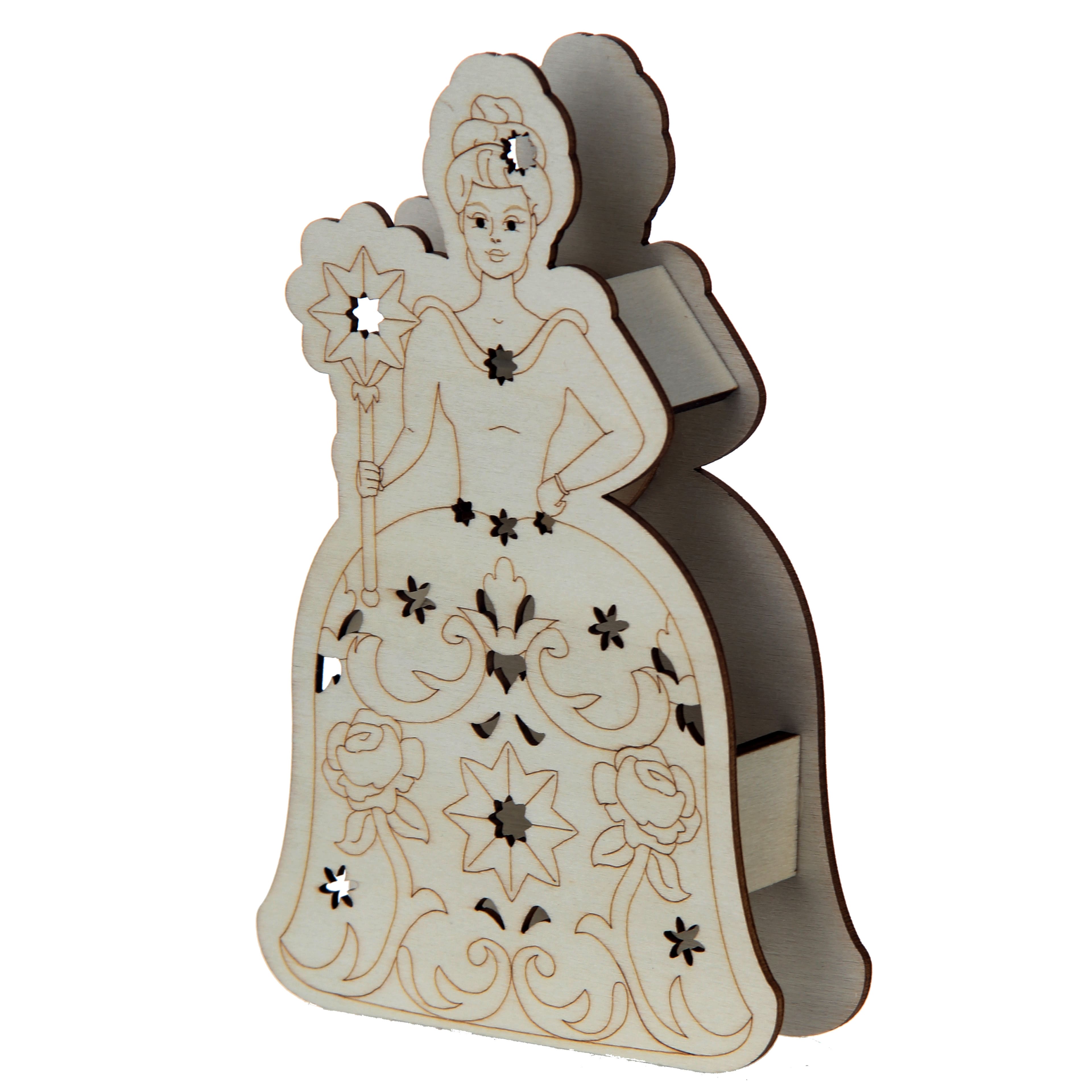 6.5&#x22; DIY Queen LED Wood D&#xE9;cor by Make Market&#xAE;