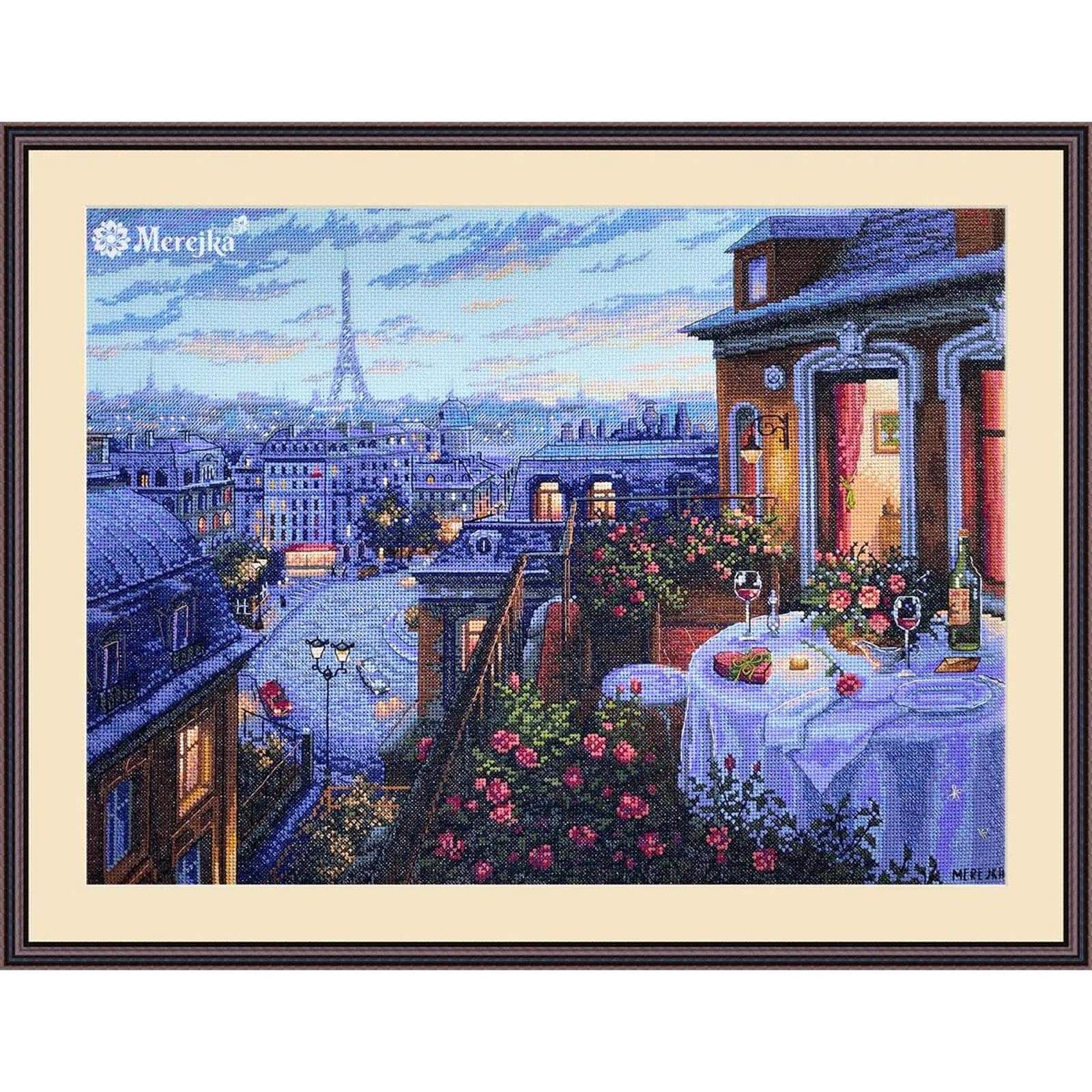 Merejka Paris Evening Deja Vu Counted Cross Stitch Kit
