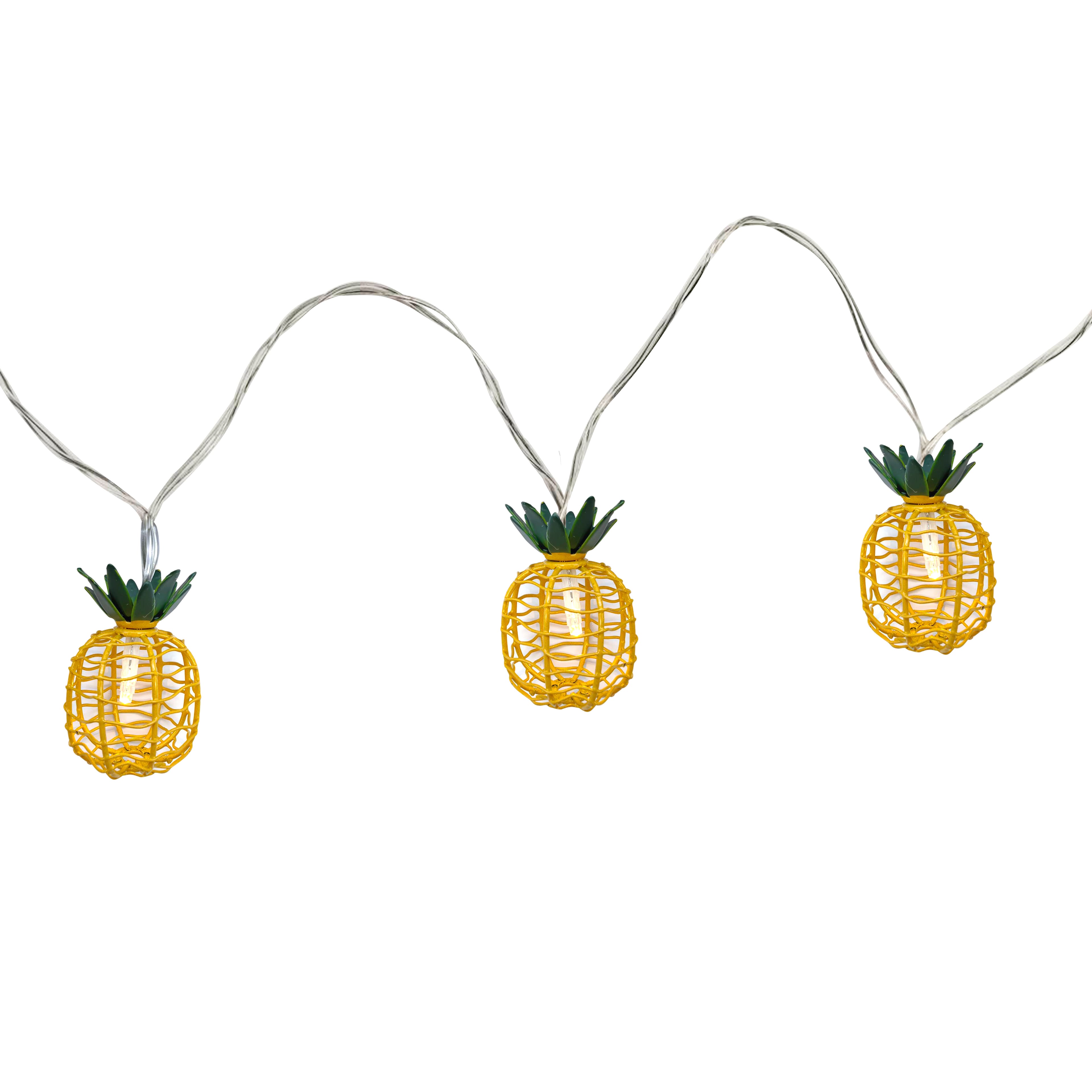 10ct. Warm White Bulb LED Pineapple Icon String Lights with Clear Wire by Ashland&#xAE;