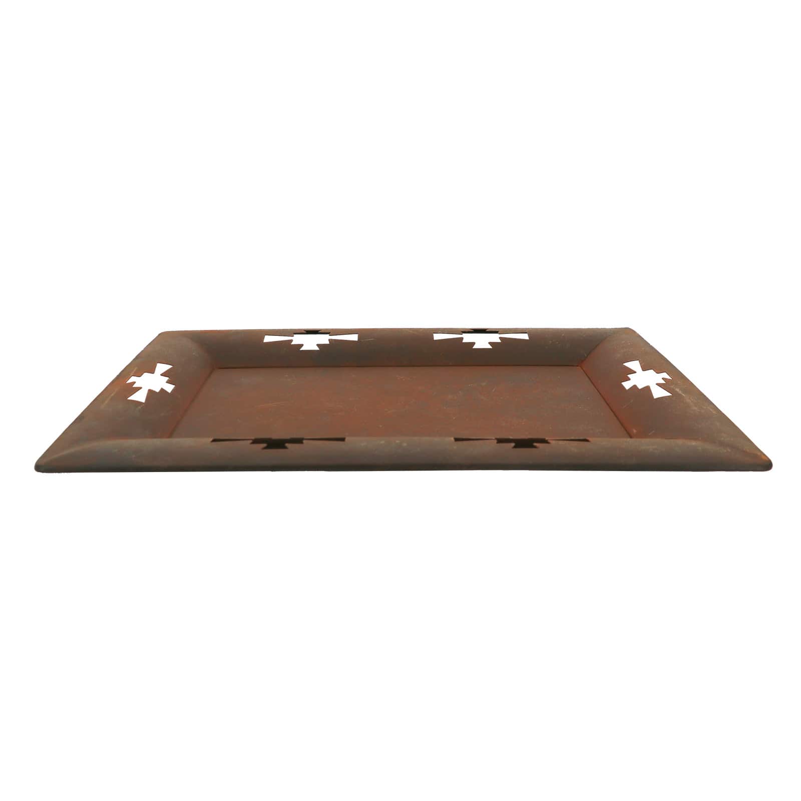 15&#x22; Red Rust Metal Tray Tabletop D&#xE9;cor by Ashland&#xAE;