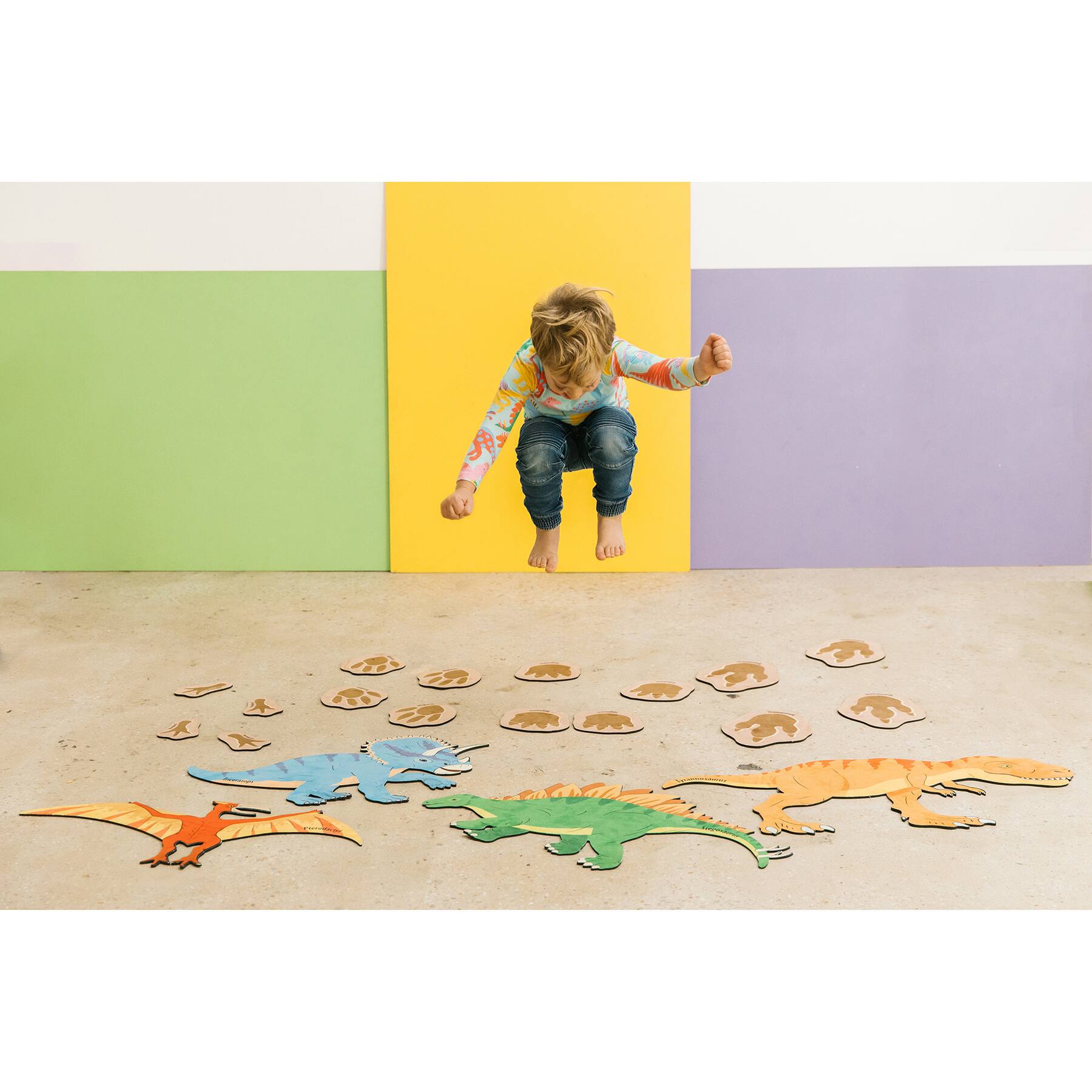 The Freckled Frog Chasing Dinosaurs Mat Set