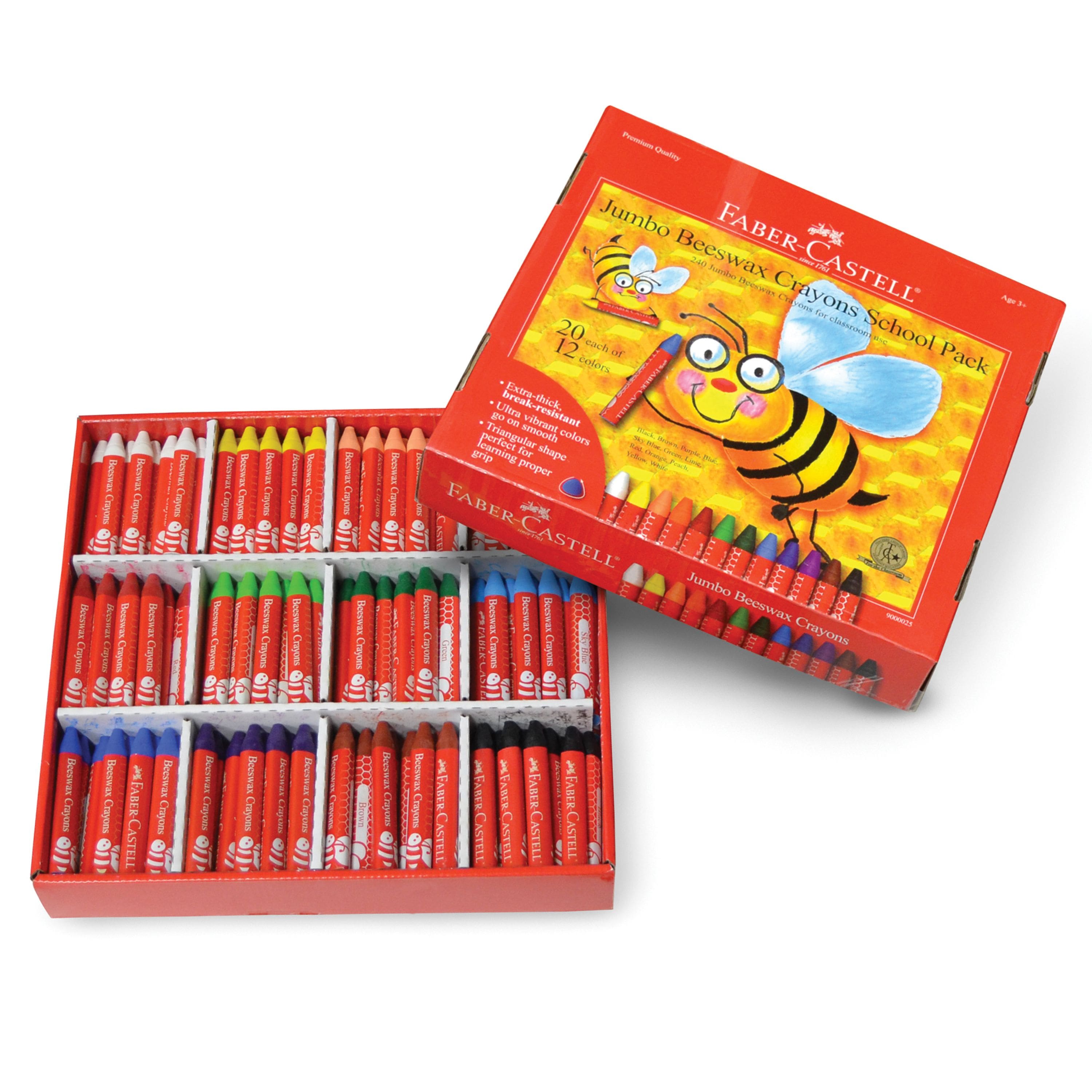 Faber-Castell® 240-Piece Jumbo Beeswax Crayons School Pack