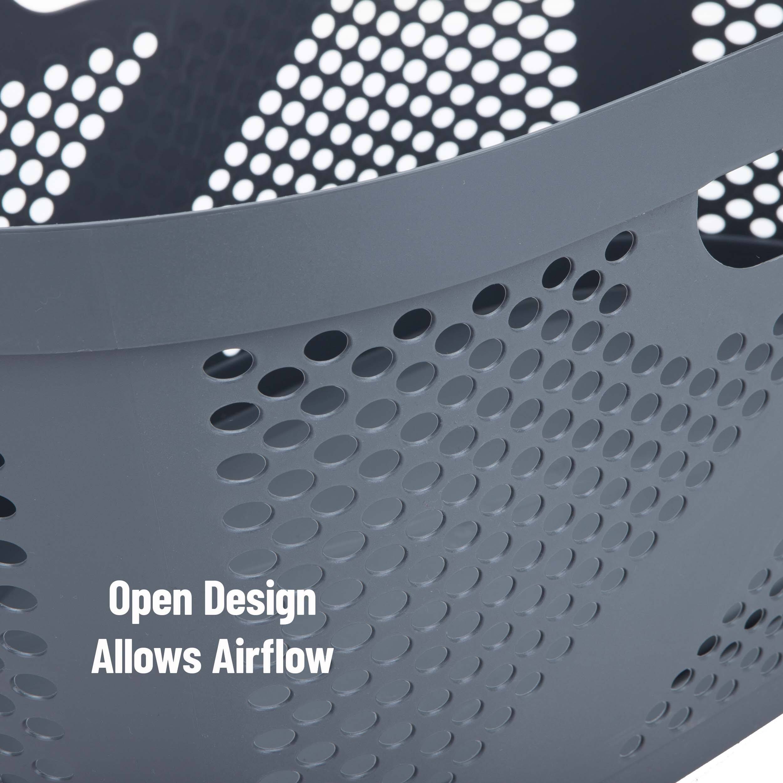 Mind Reader 40L Ventilated Laundry Basket with Cut Out Handles, 2ct.