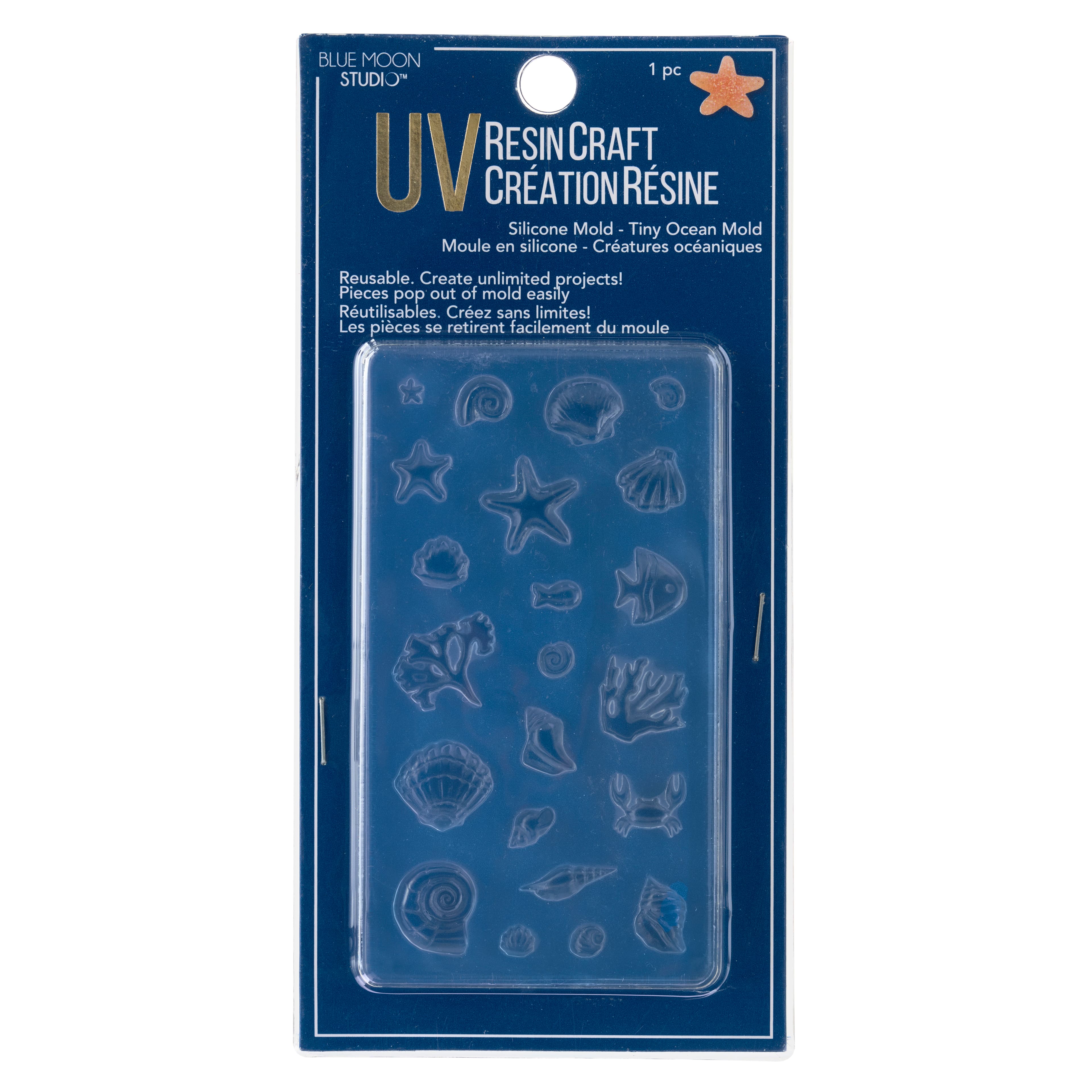 12 Pack: Blue Moon Studio&#x2122; UV Resin Craft Silicone Tiny Ocean Mold