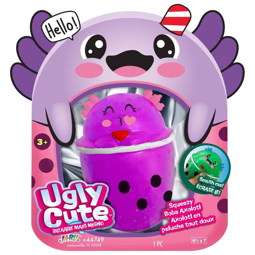 Assorted Ja-Ru® Ugly Cute™ Squeezy Boba Axolotl, 1pc.