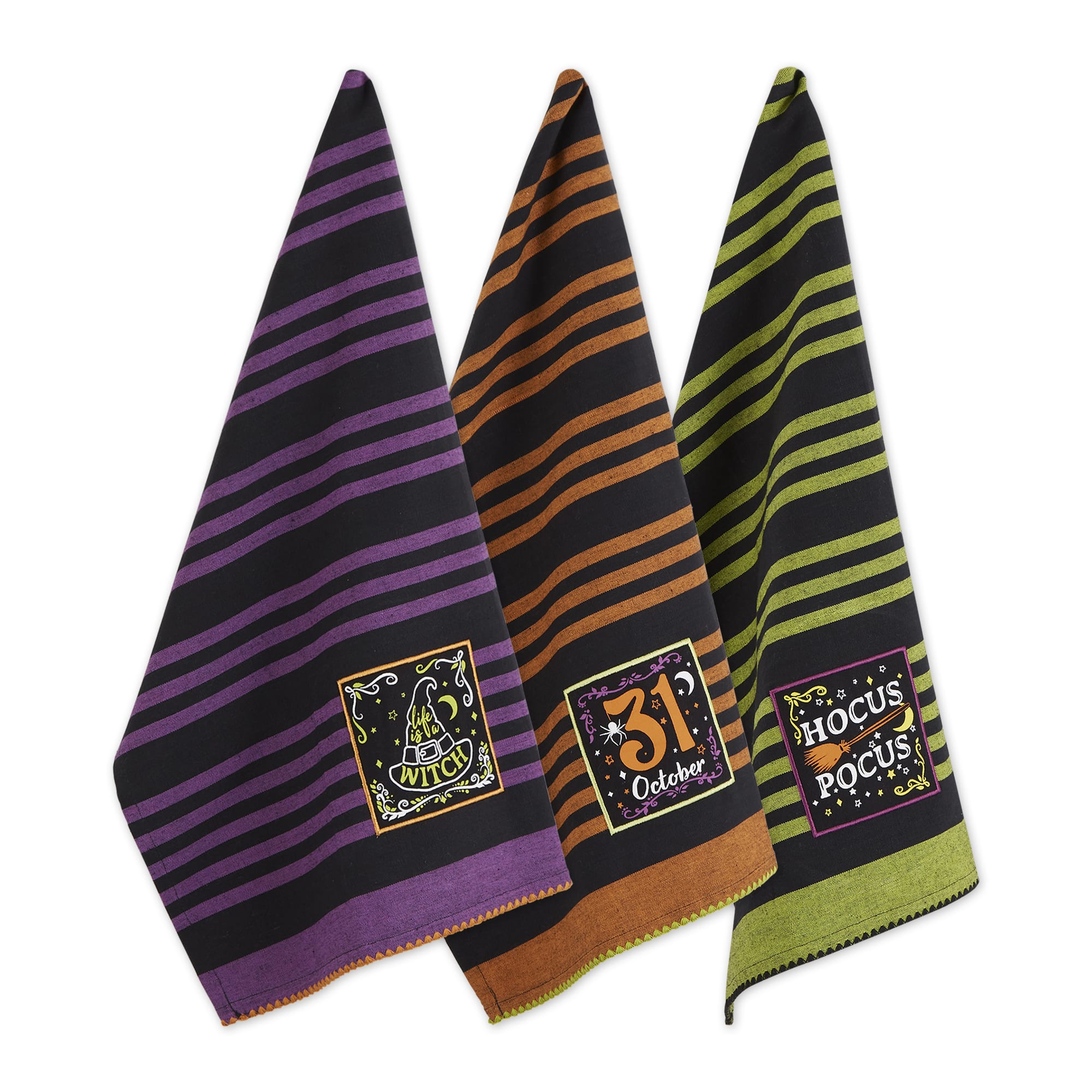 DII® Witchful Thinking Embellished Dishtowel Set, 3ct.