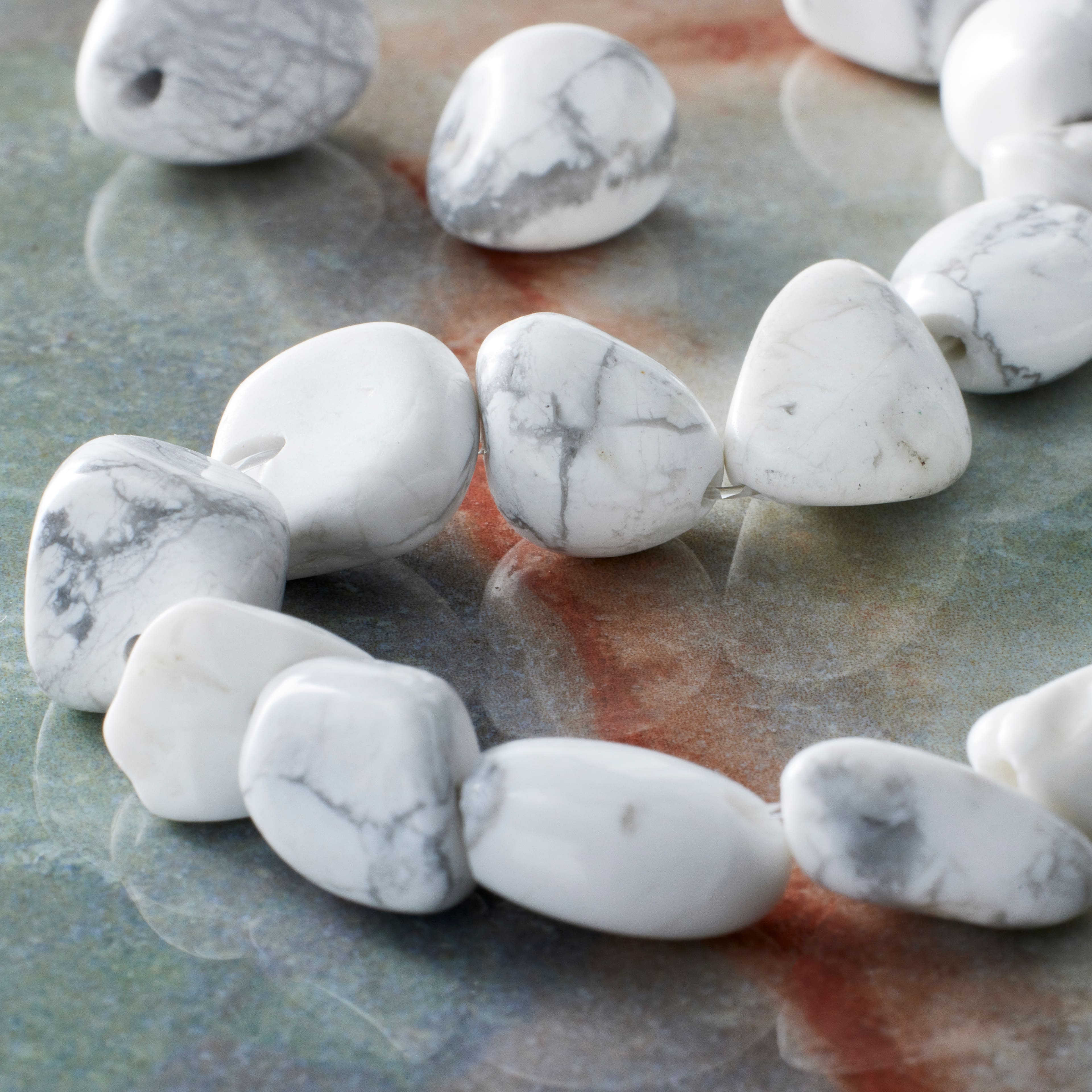 White Howlite Potato Beads by Bead Landing™