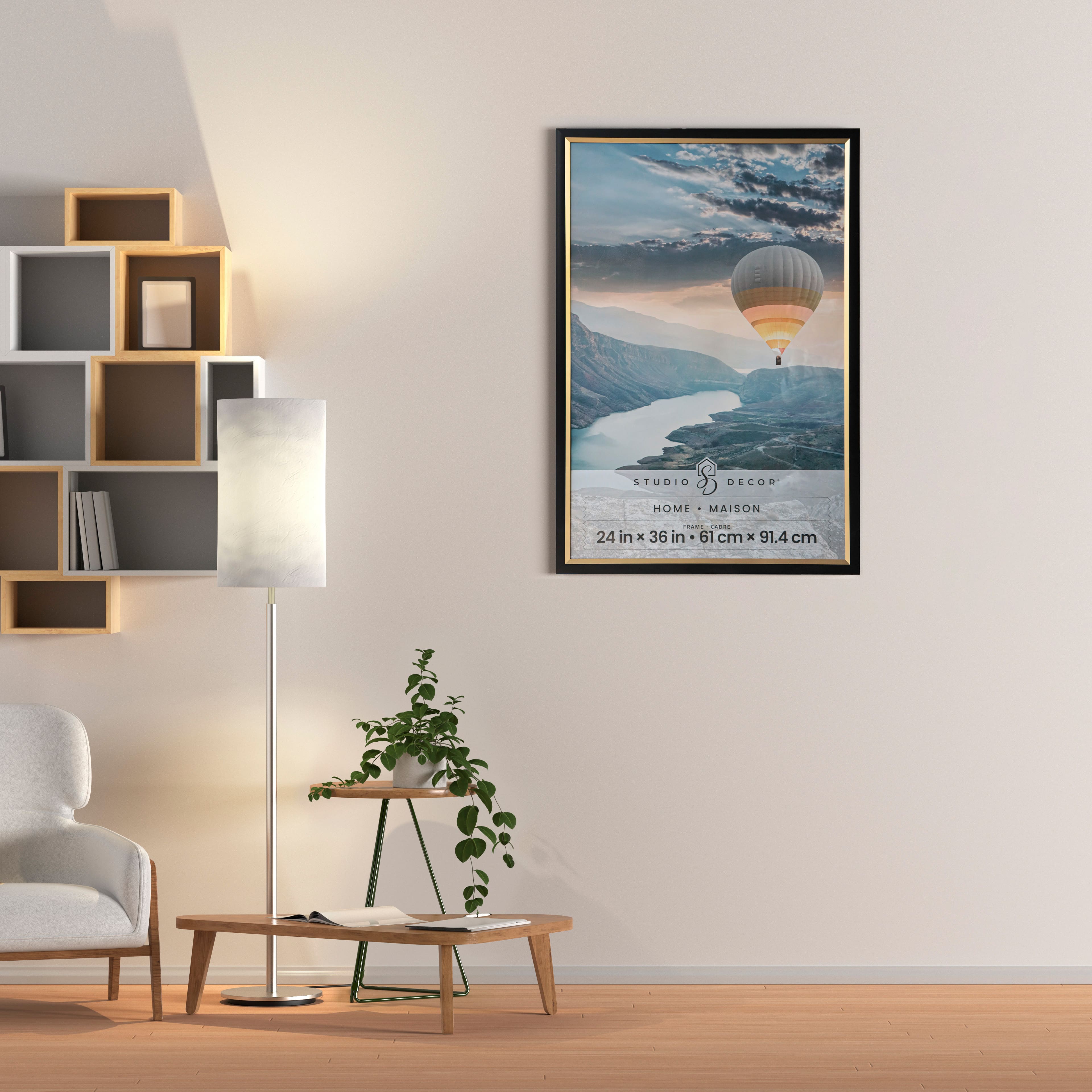 Home Black &#x26; Gold Frame with Mat by Studio D&#xE9;cor&#xAE;