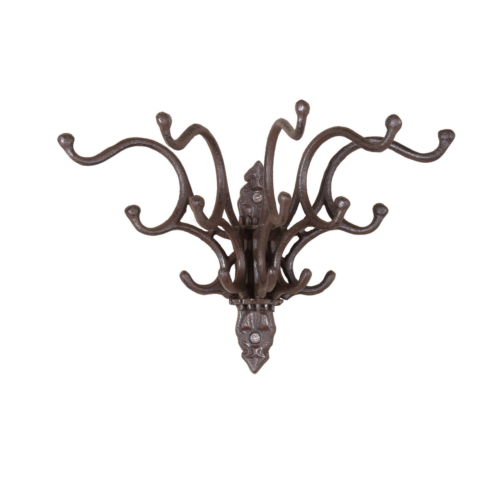 Hello Honey® 7.5" Antique Rust Finish Cast Iron Wall Hooks