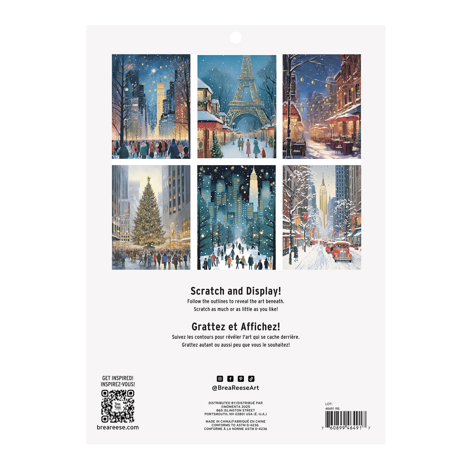 Brea Reese™ 9" x 12" Christmas in the City Scratch Art Paper Pad