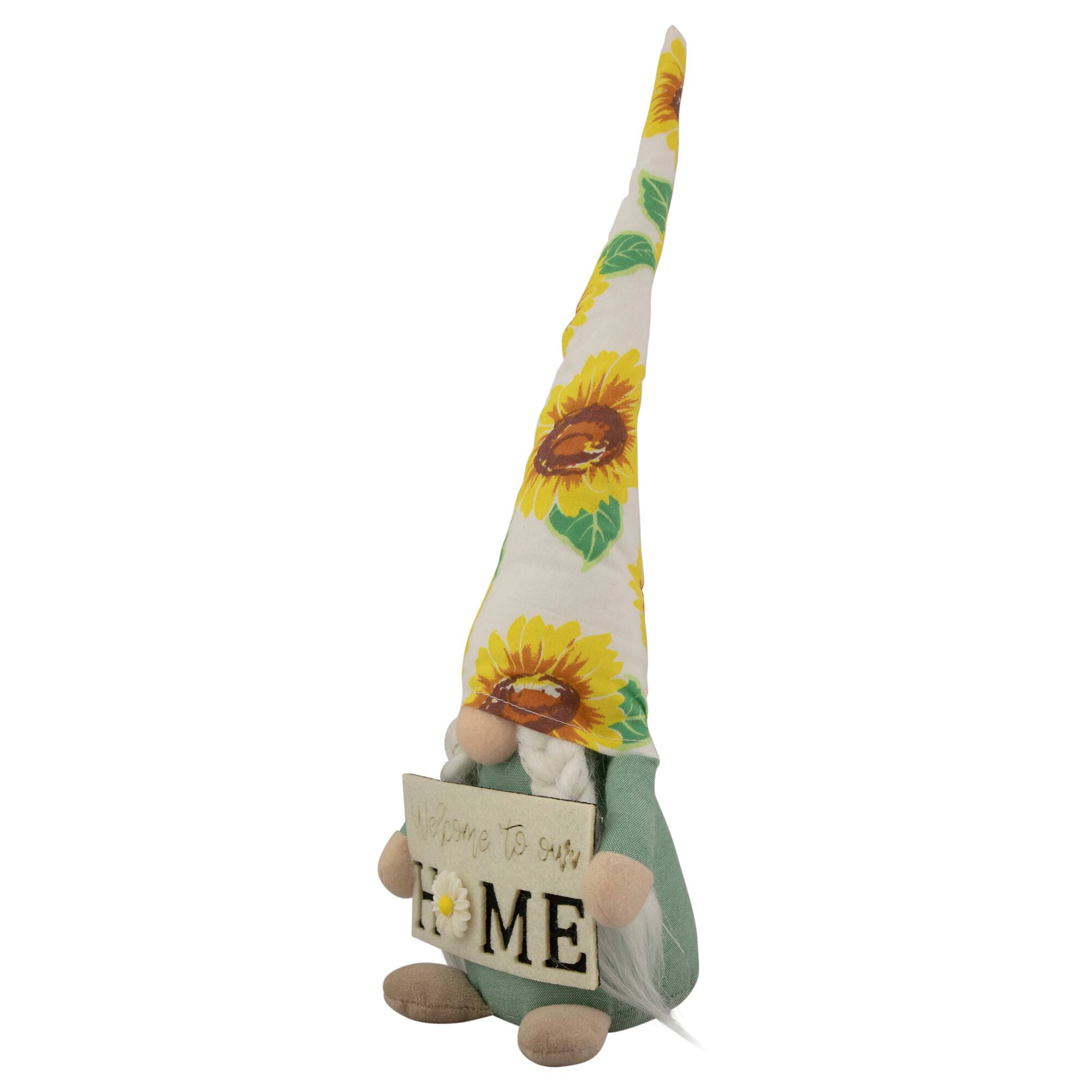 15.5&#x22; Welcome to Our Home Spring Gnome with Sunflower Hat