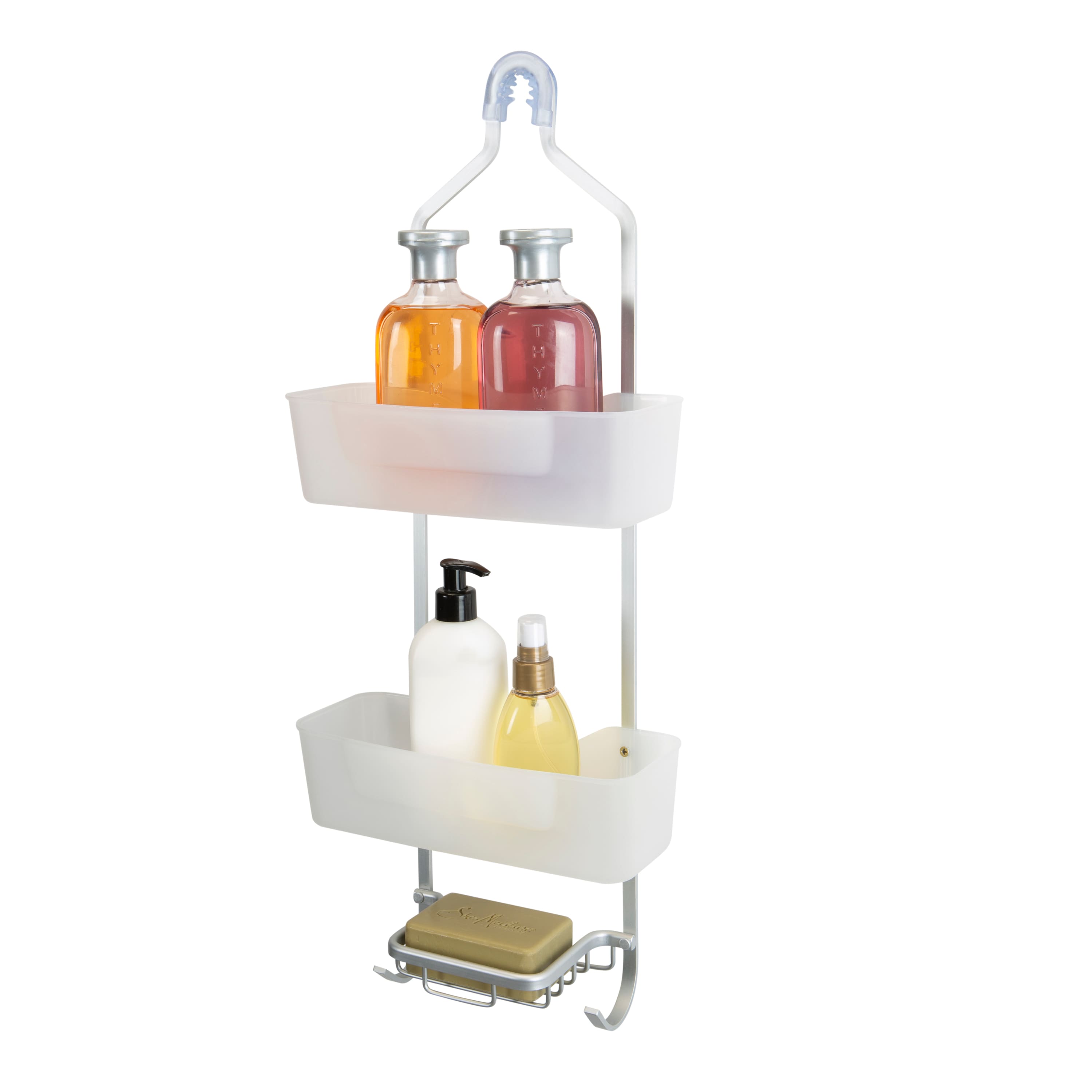 Bath Bliss White Aluminum Shower Caddy