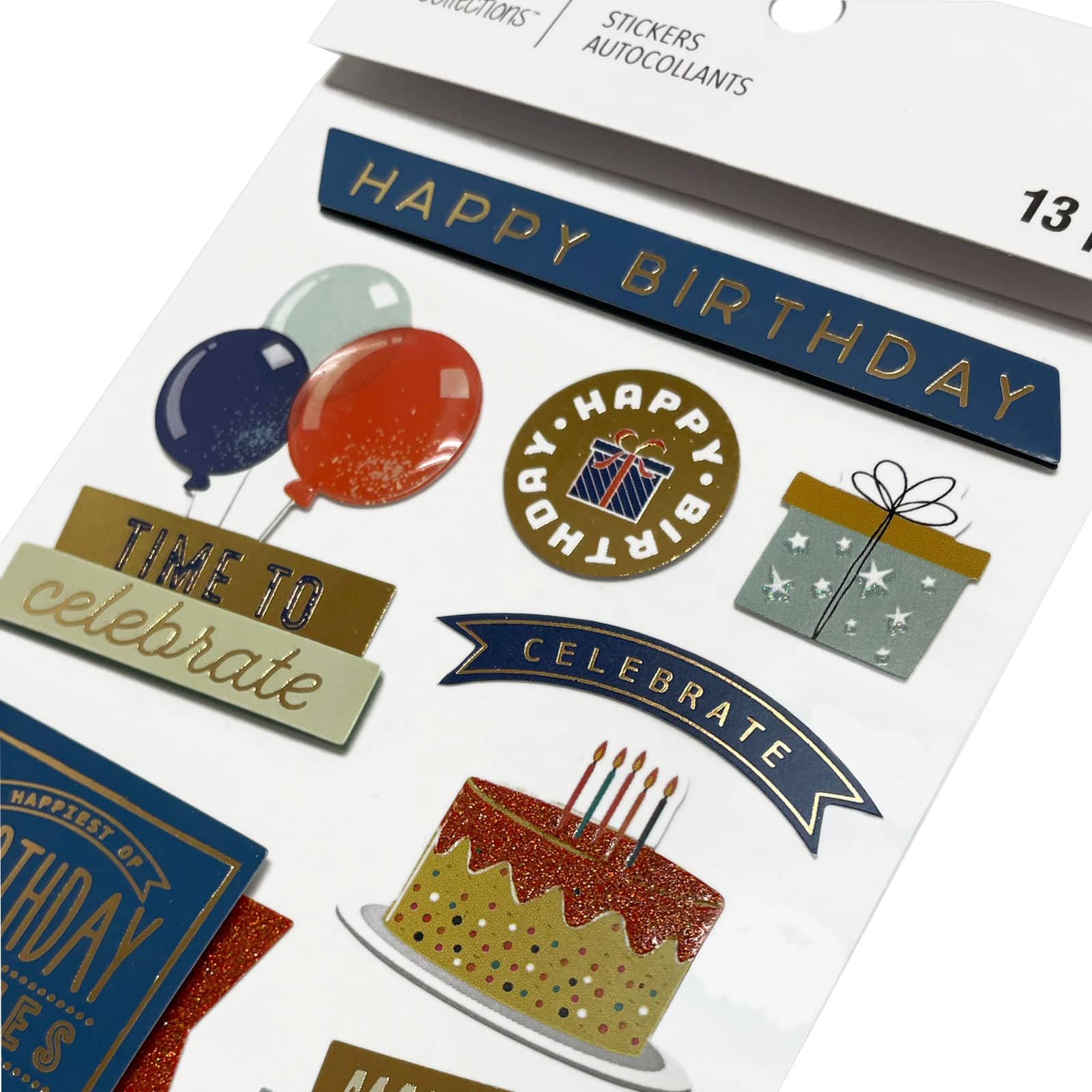 12 Pack: Time to Celebrate Birthday Dimensional Stickers by Recollections™