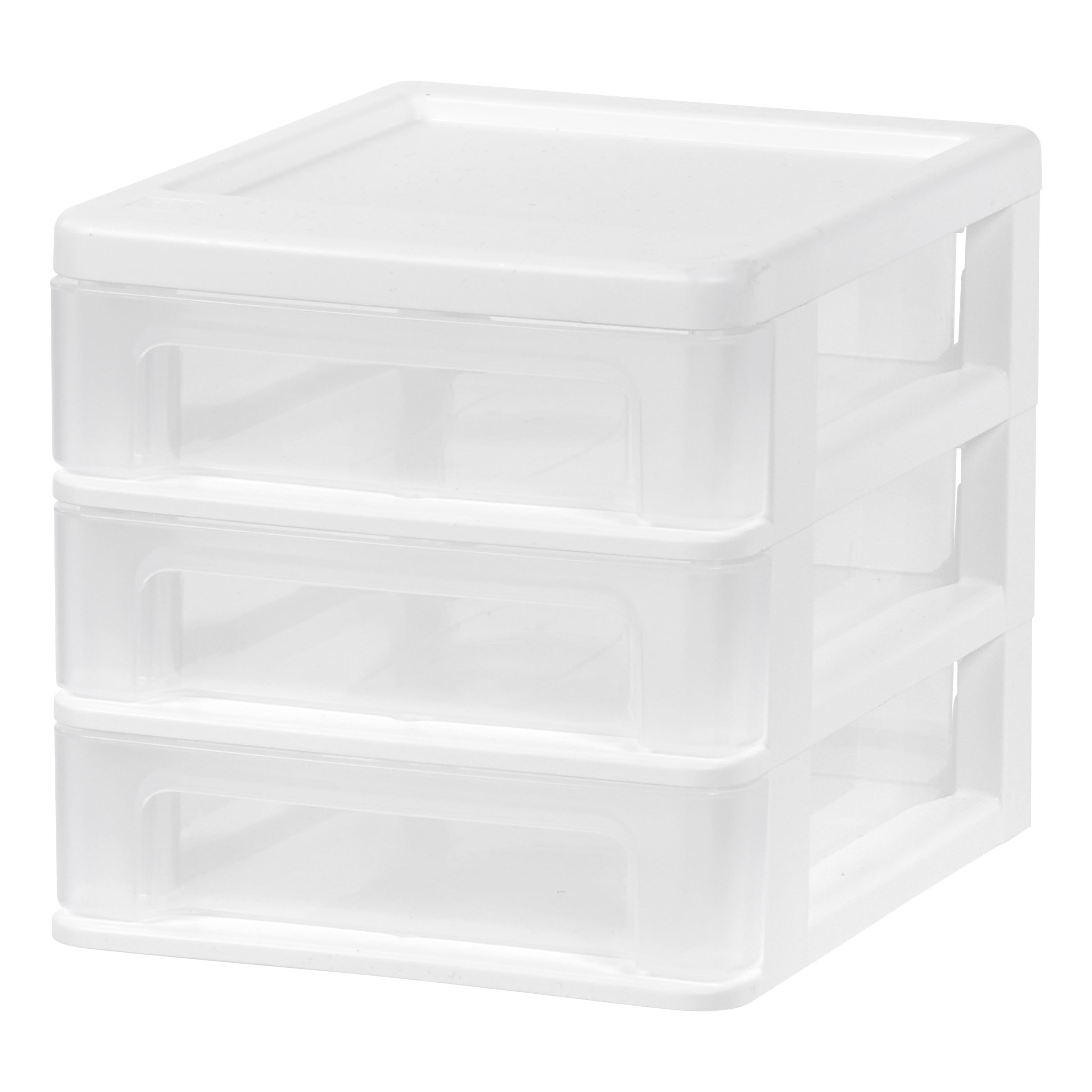 IRIS 7" Clear Tabletop Storage Drawers