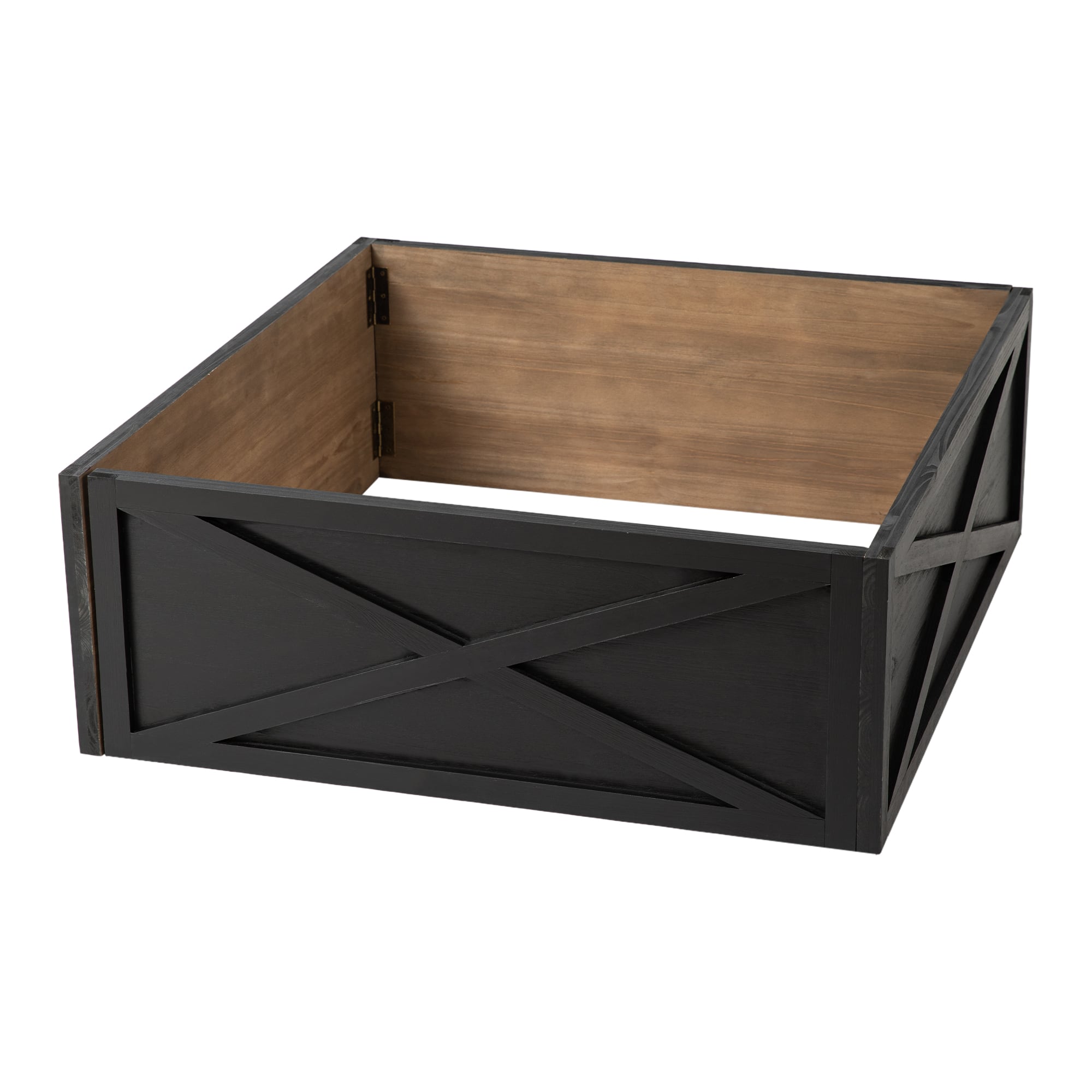 Glitzhome&#xAE; Black Wood Tree Collar