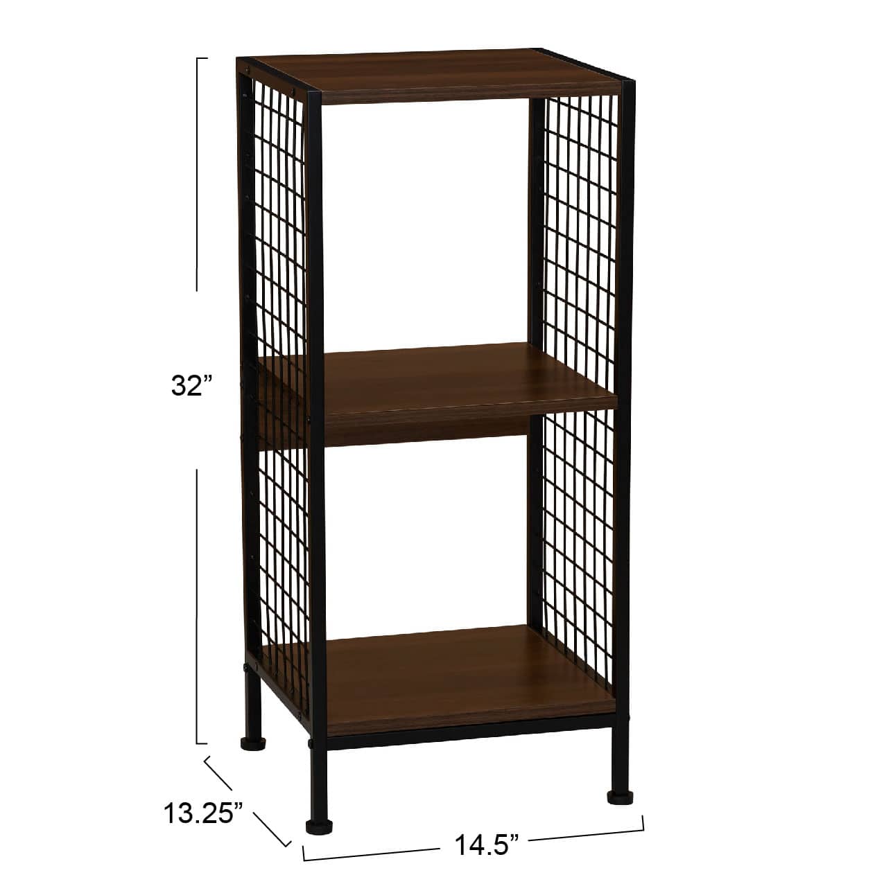 Household Essentials 28&#x22; Trellis 2 Compartment Storage Bookshelf