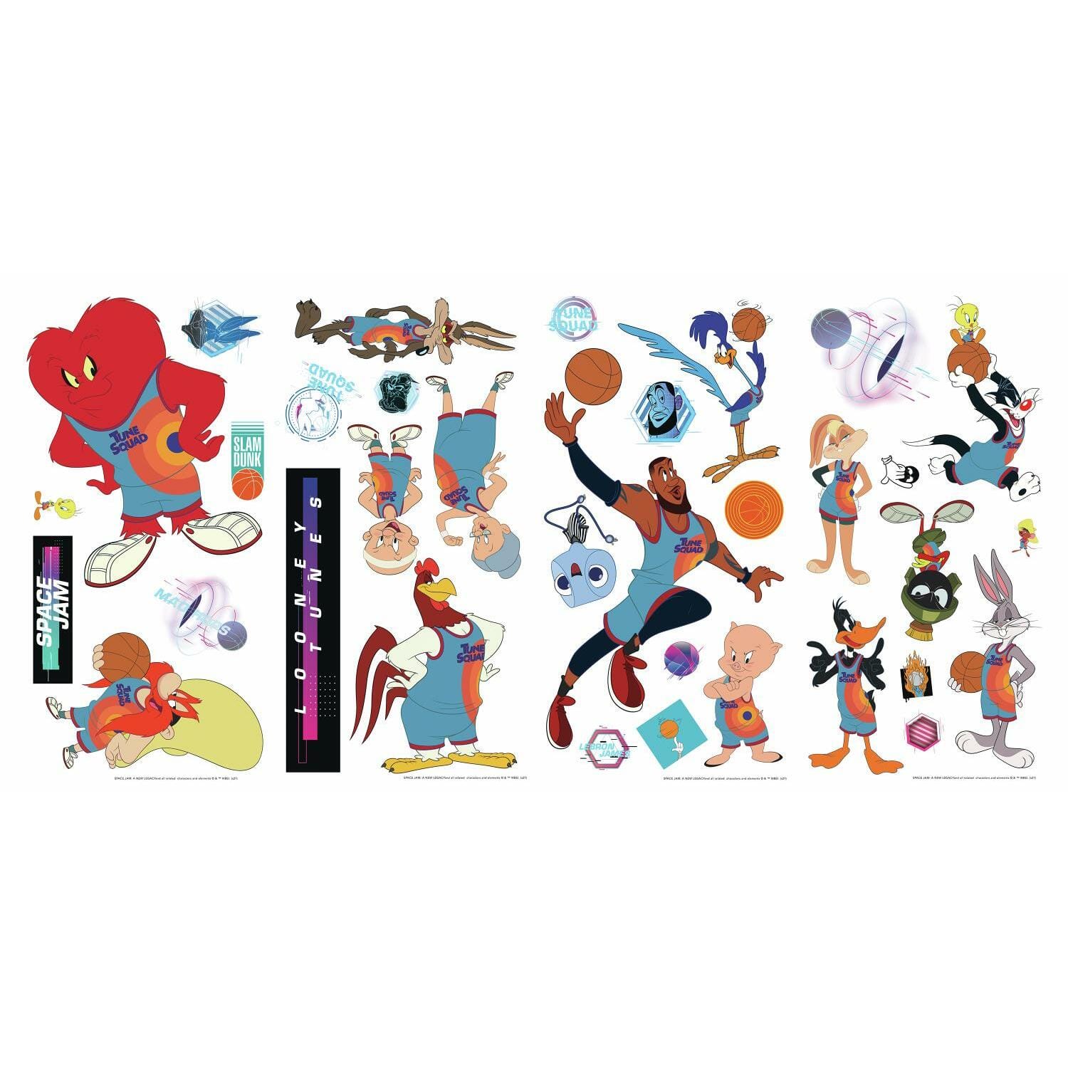 RoomMates Space Jam Peel &#x26; Stick Wall Decals