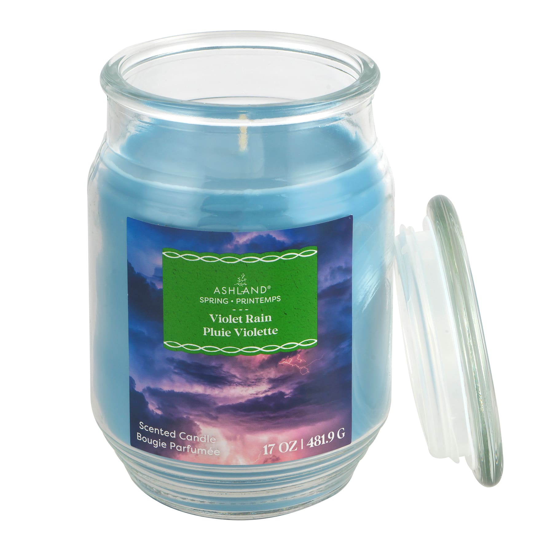 17oz. Violet Rain Jar Candle by Ashland&#xAE;