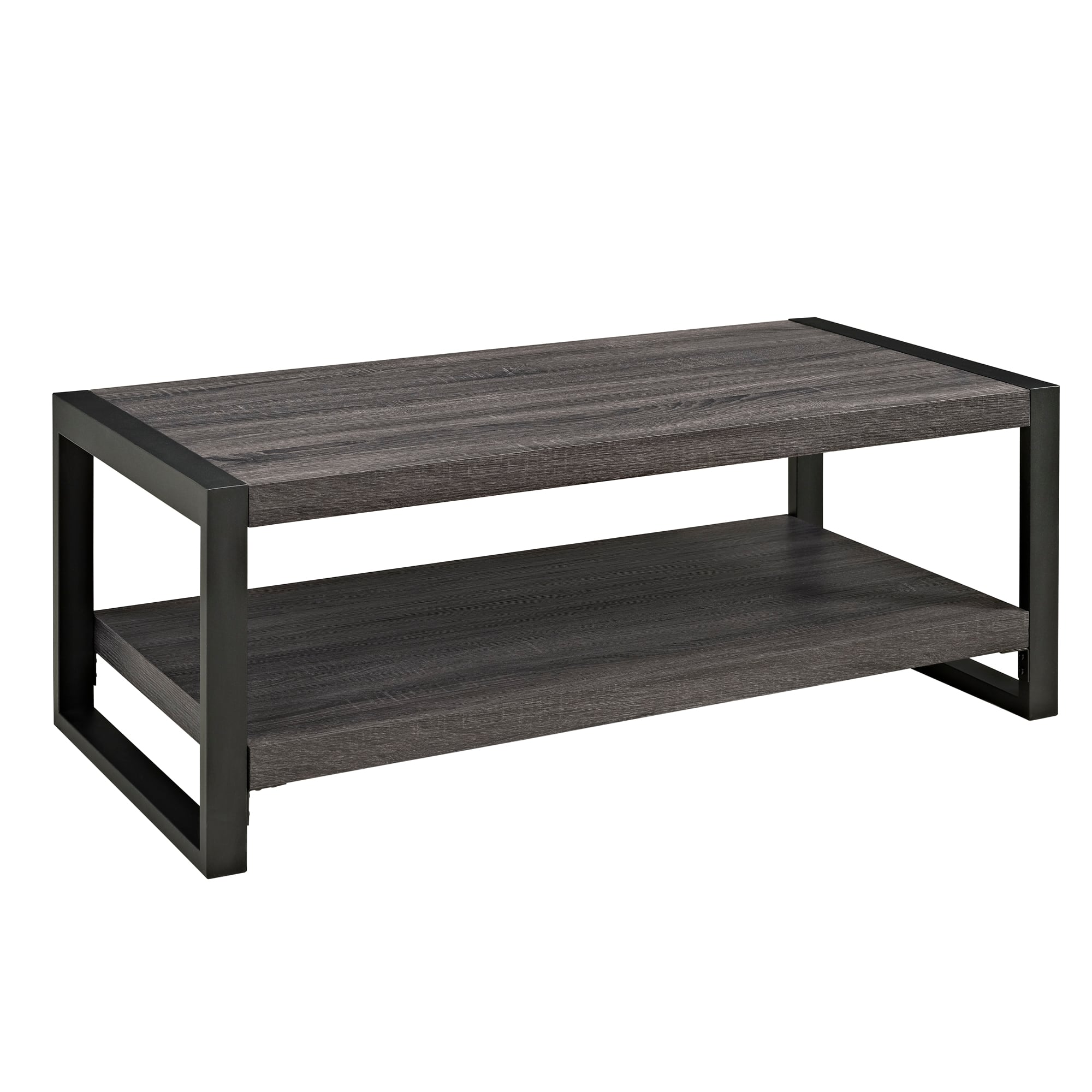Walker Edison 48" Charcoal Industrial Coffee Table